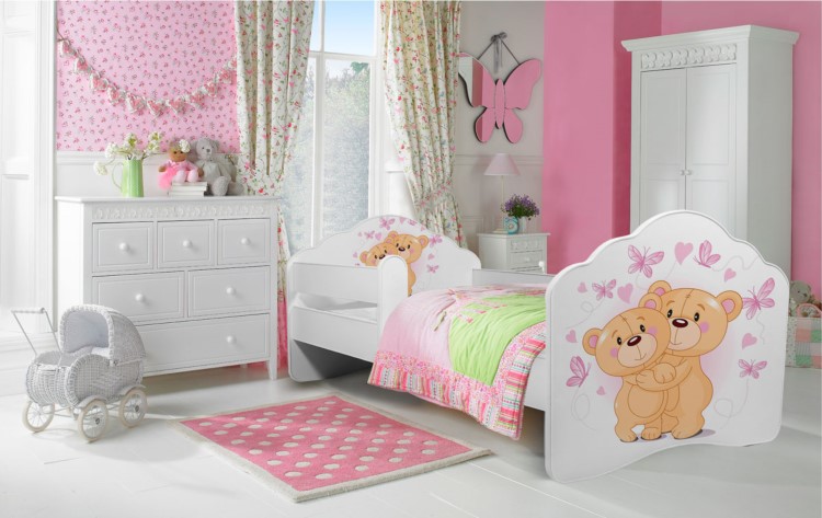 Dětská postel s obrázky - čelo Casimo bar Rozměr: 160 x 80 cm, Obrázek: Medvídci