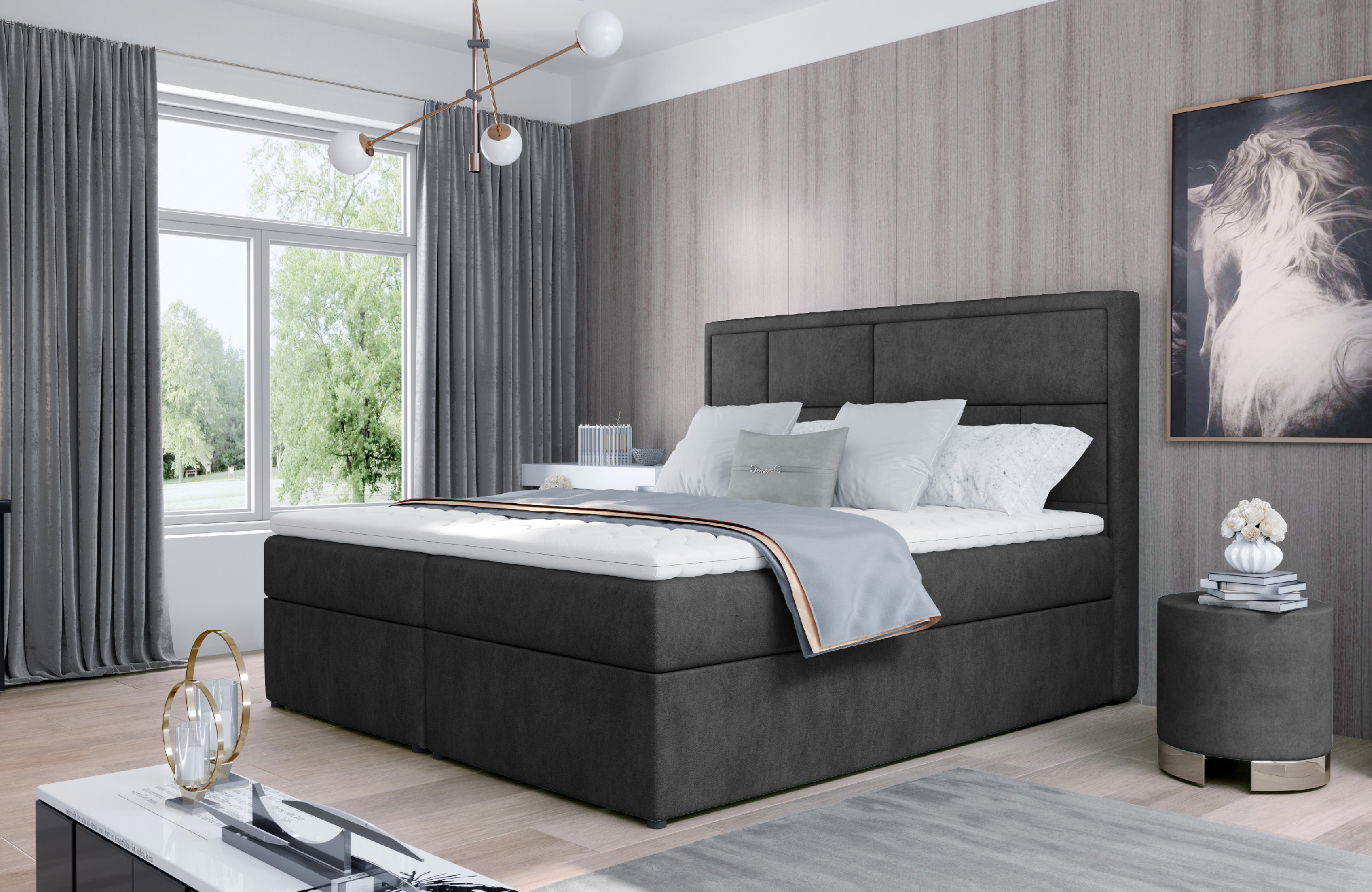 Boxspring Meron Rozměr: 140 x 200 cm, látka: Soft 17 (obrázek 7)