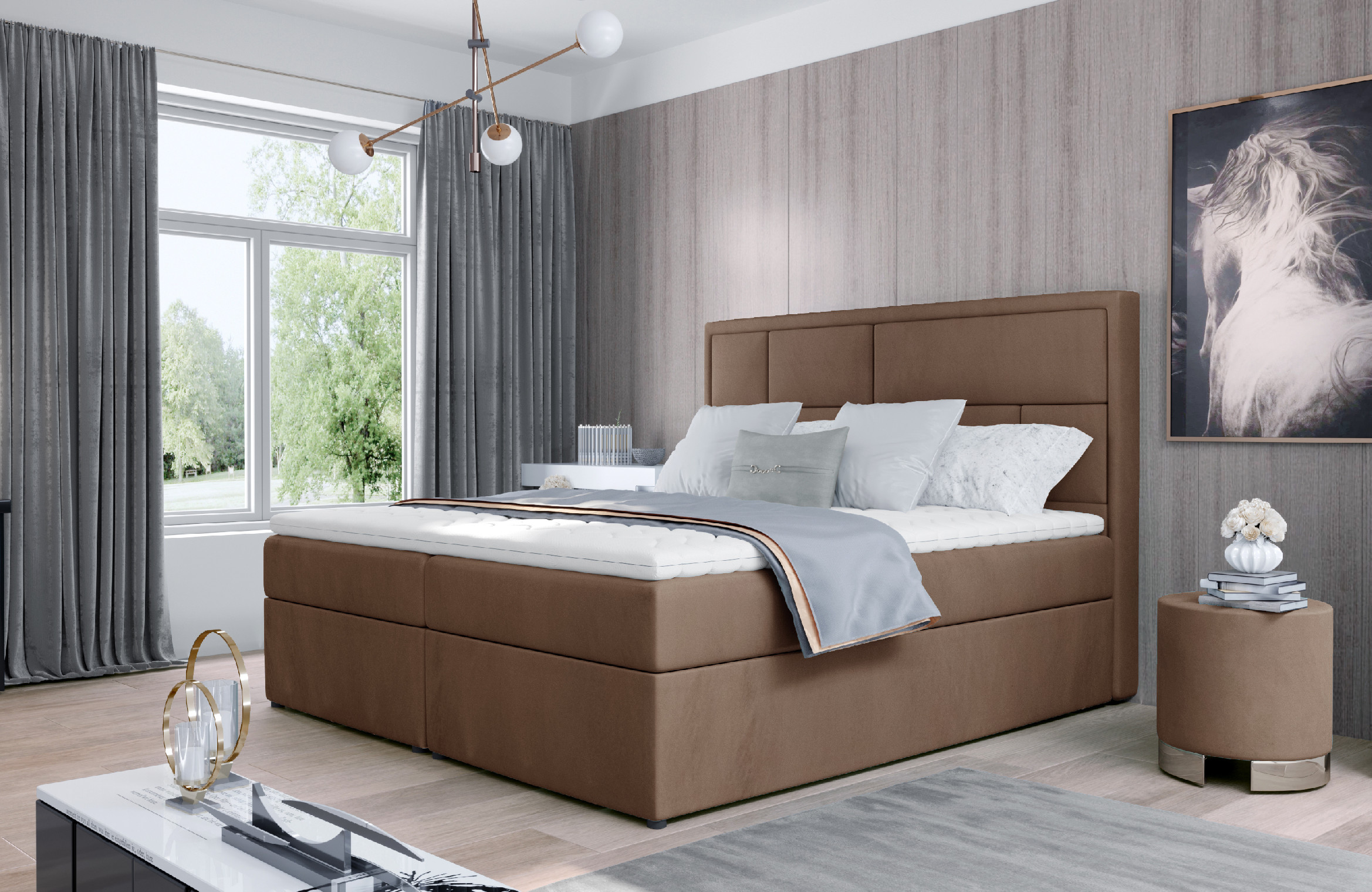 Boxspring Meron Rozměr: 140 x 200 cm, látka: Soft 17 (obrázek 11)