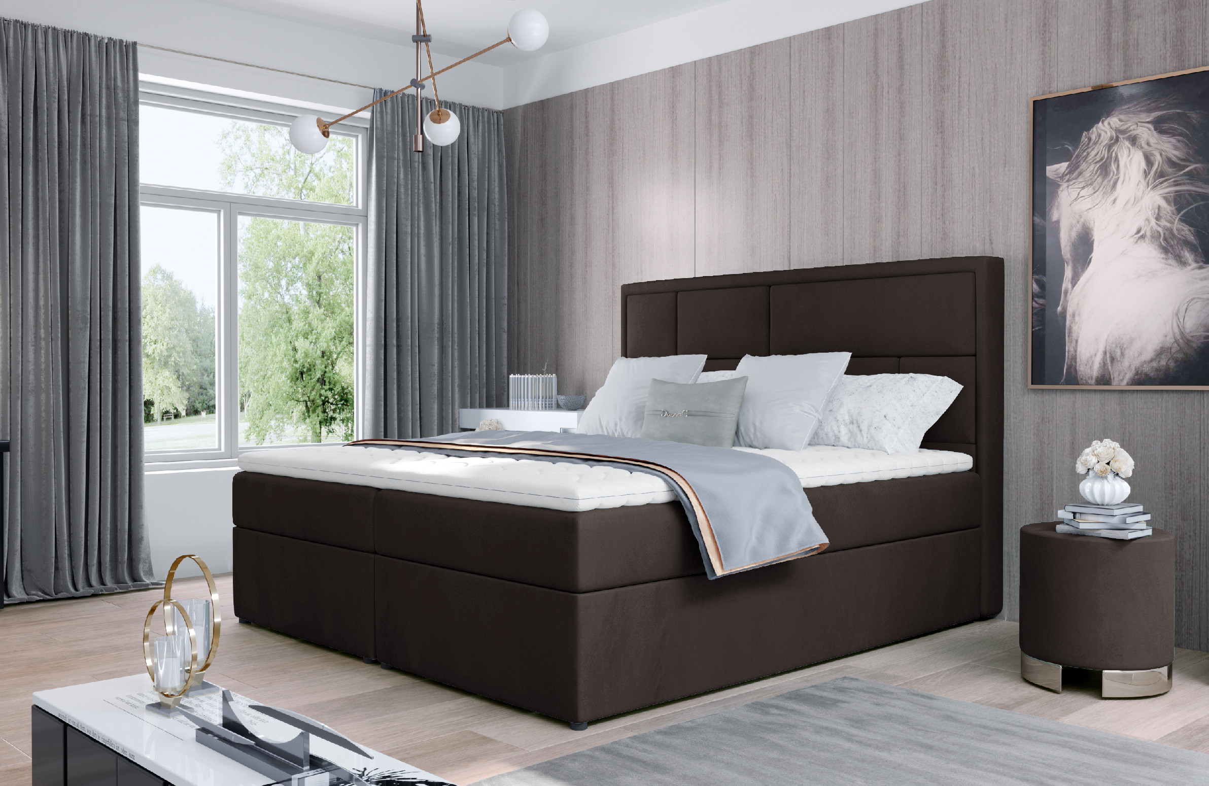 Boxspring Meron Rozměr: 140 x 200 cm, látka: Inari 96 (obrázek 11)