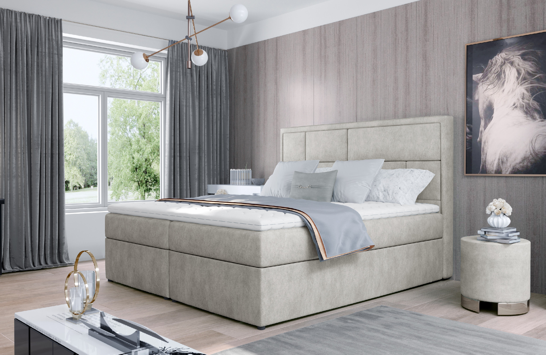 Boxspring Meron Rozměr: 140 x 200 cm, látka: Soft 17 (obrázek 3)