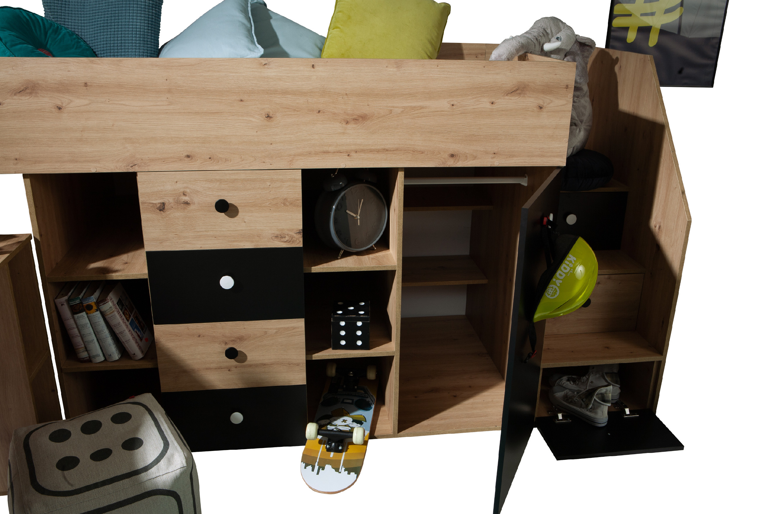 Dětský pokoj Smart 3 Barva korpusu: Černá (obrázek 5)