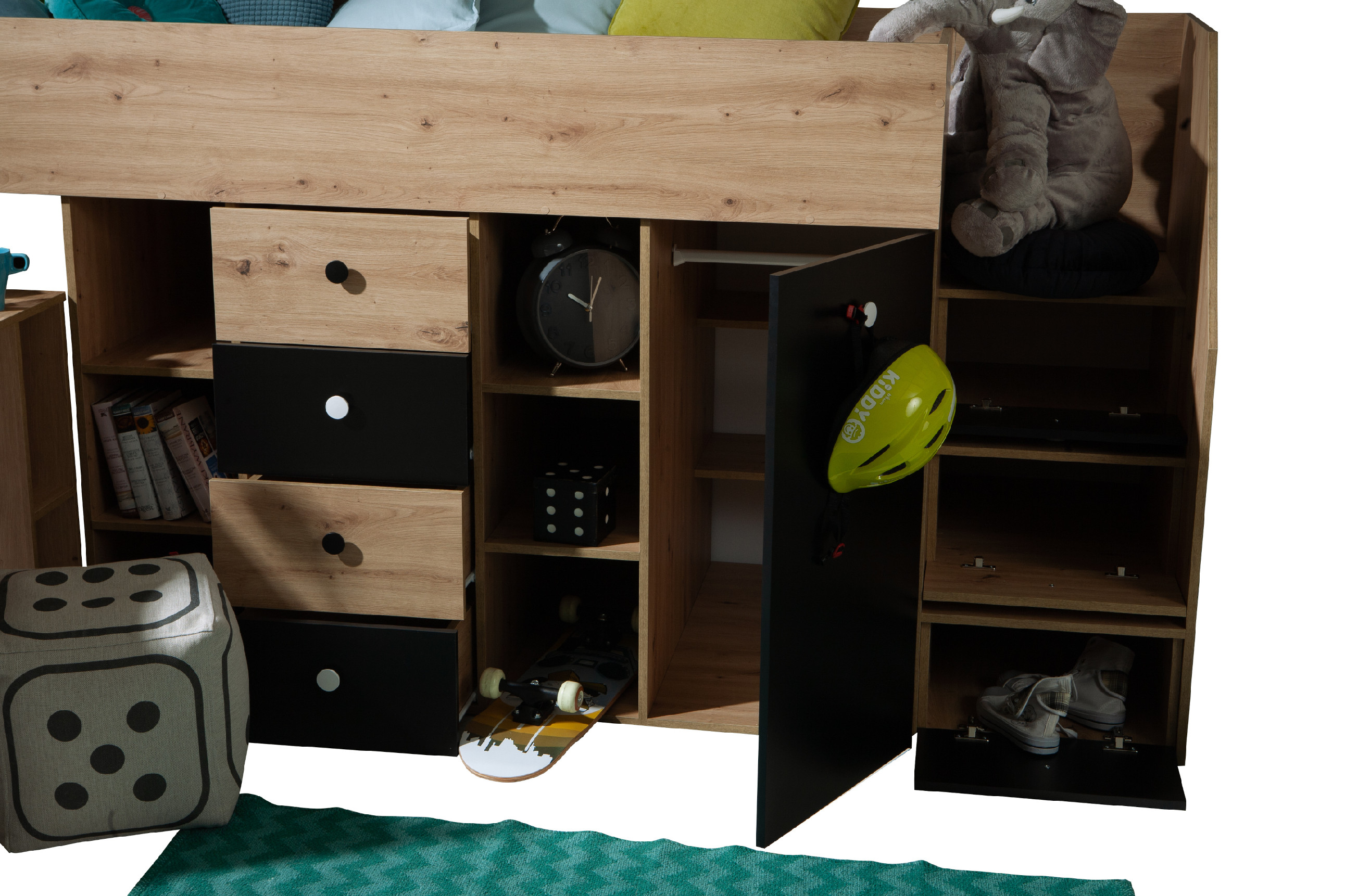 Dětský pokoj Smart 3 Barva korpusu: Černá (obrázek 8)