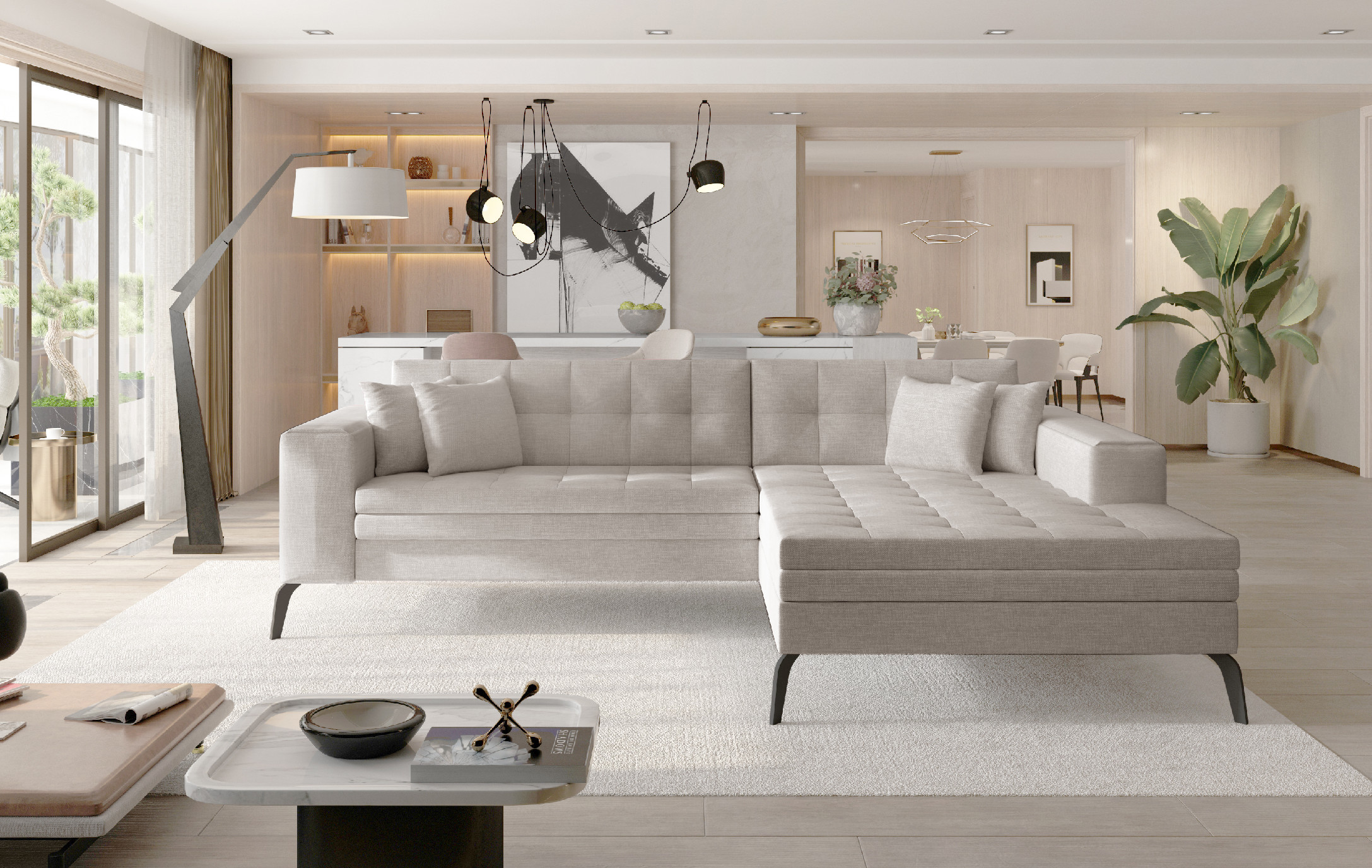 Sedací souprava Solange Provedení: Pravá varianta, látka: Cover 02