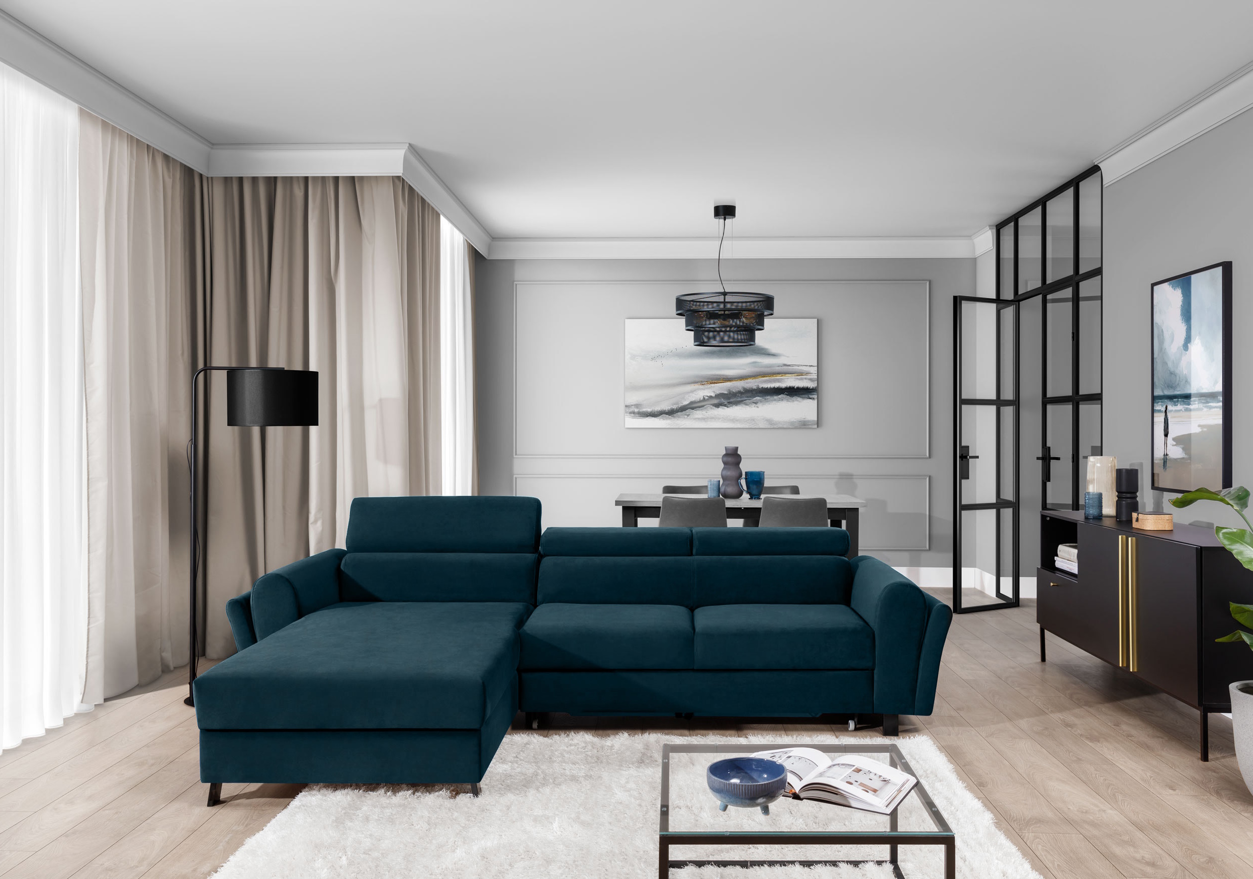 Sedací souprava Mariall Provedení: Levá varianta, látka: Monolith 77