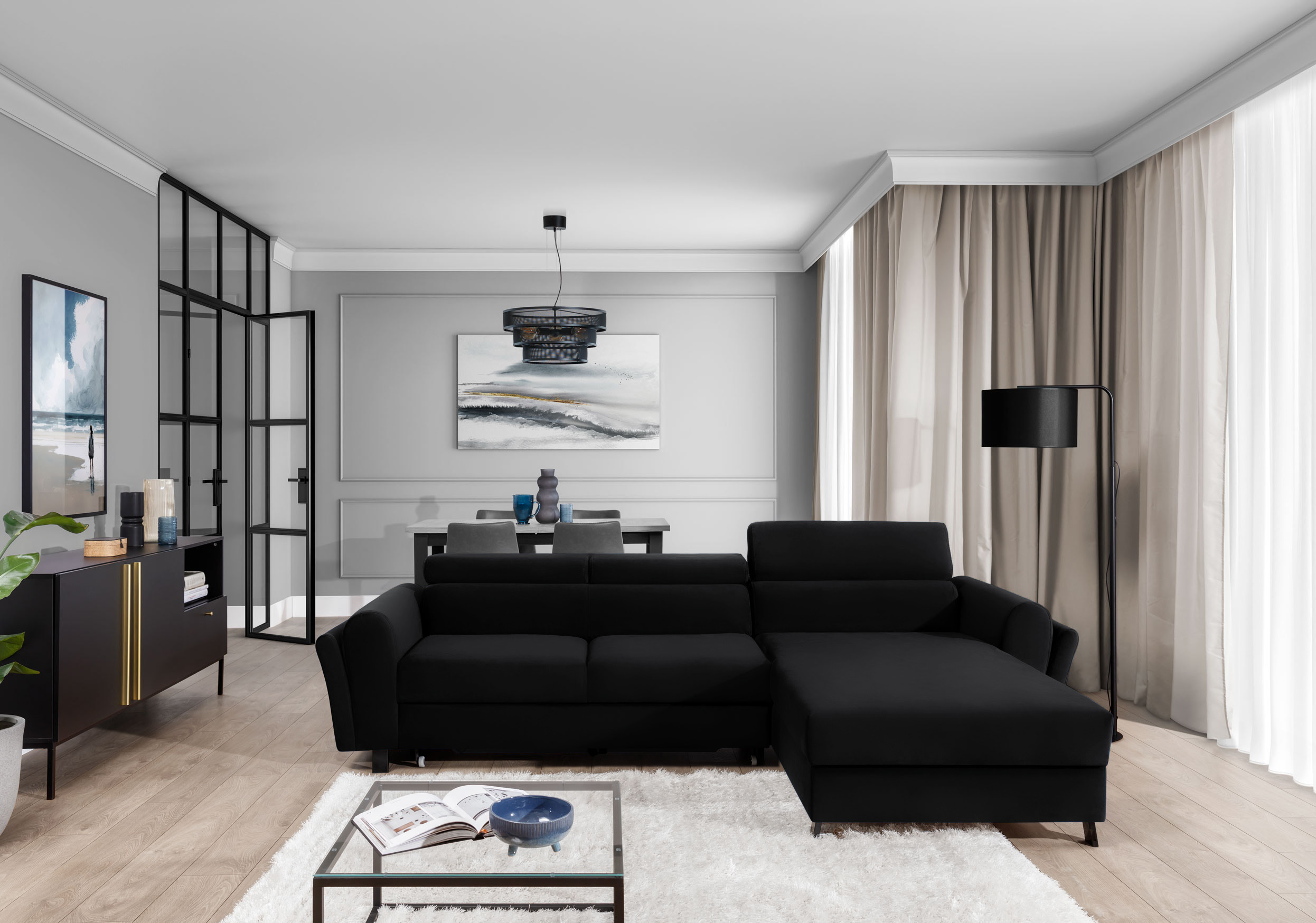 Sedací souprava Mariall Provedení: Pravá varianta, látka: MatVelvet 99