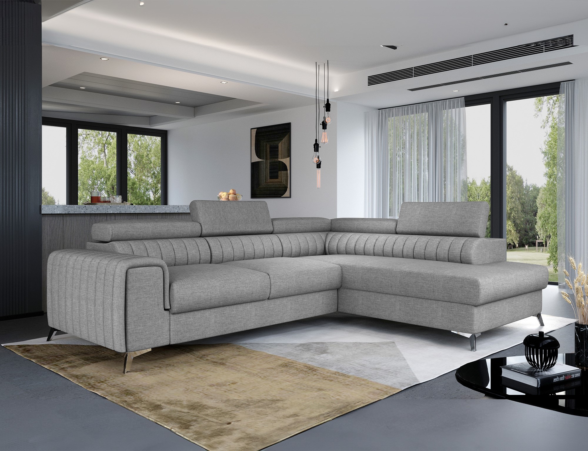 Sedací souprava Laurence Provedení: Pravá varianta, látka: Sawana 21