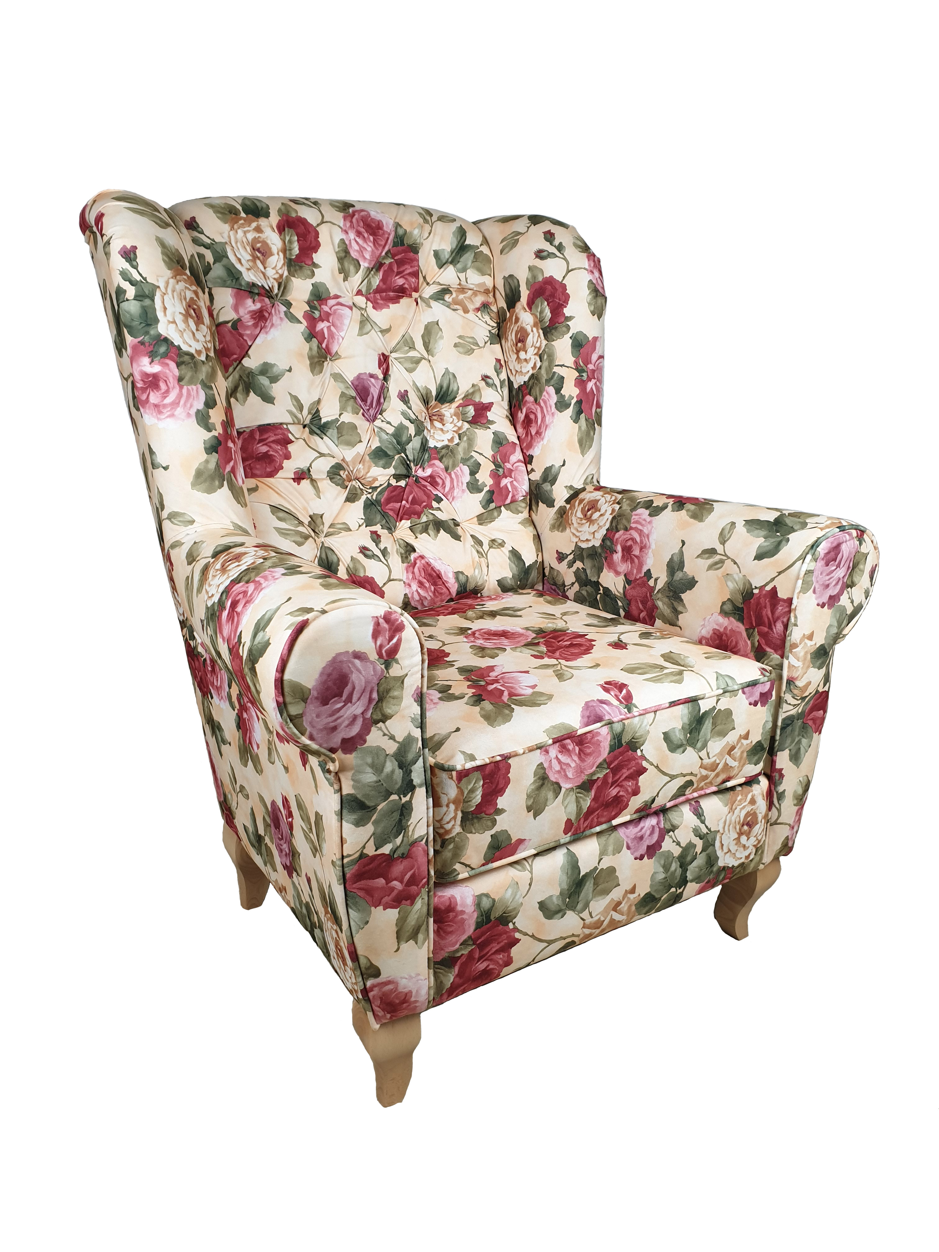 Křeslo Baroko Nožičky: Ořech, látka: Sandiano WM 82