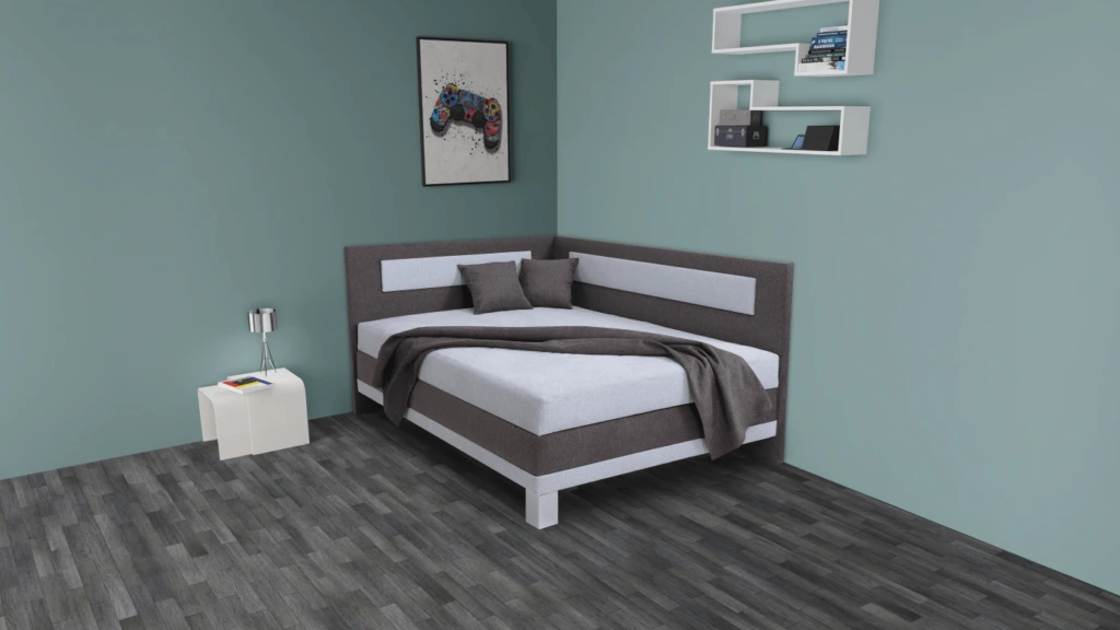 Postel Liz Rozměr: 140 x 200 cm, Matrace: Miami - tvrdost 3, látka: Korpus Aragon 97 + lehací plocha Aragon 70