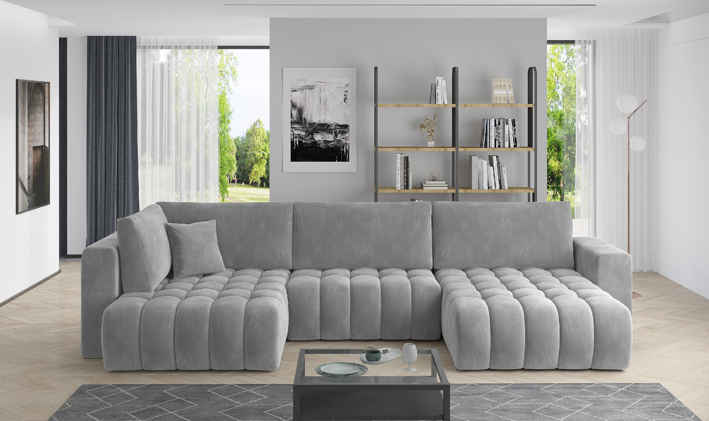 Sedací souprava Bonito Provedení: Pravá U, látka: Sola 4