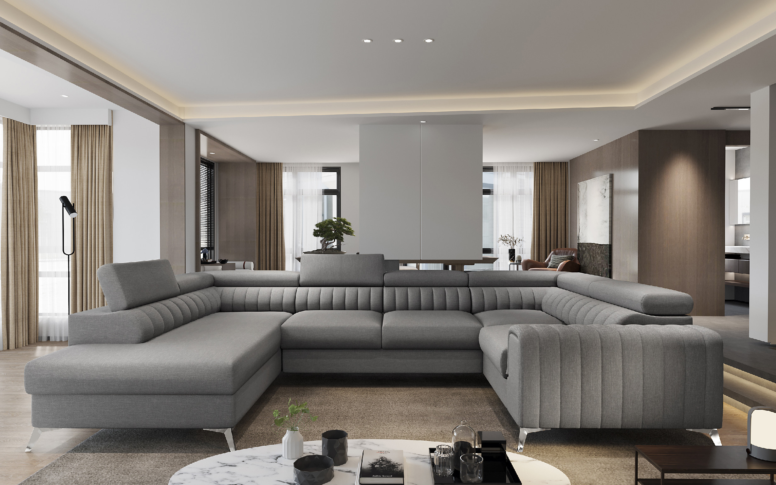 Sedací souprava Louis Provedení: Levá U, látka: Flores 5