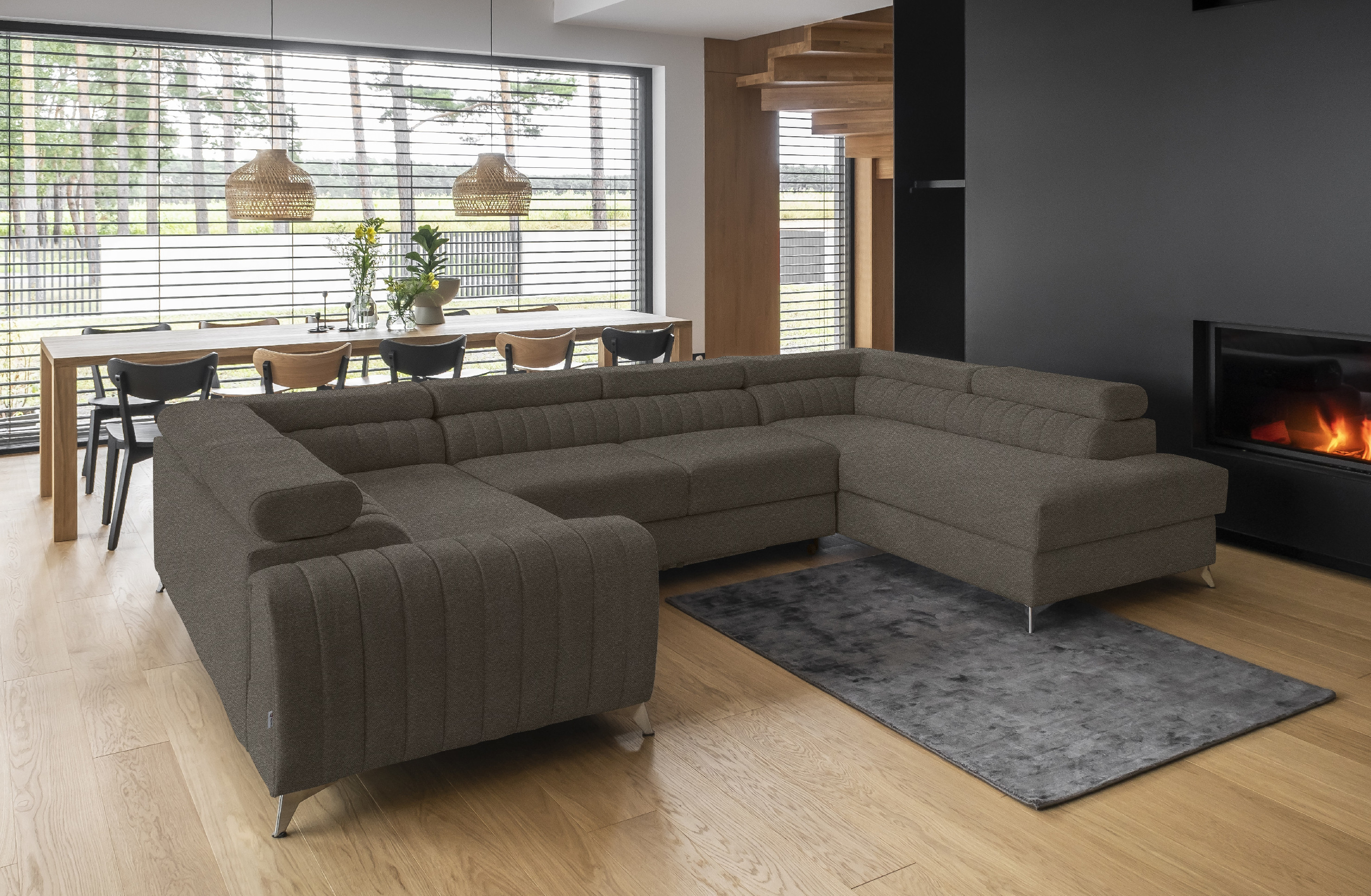 Sedací souprava Louis Provedení: Pravá U, látka: Vero 18