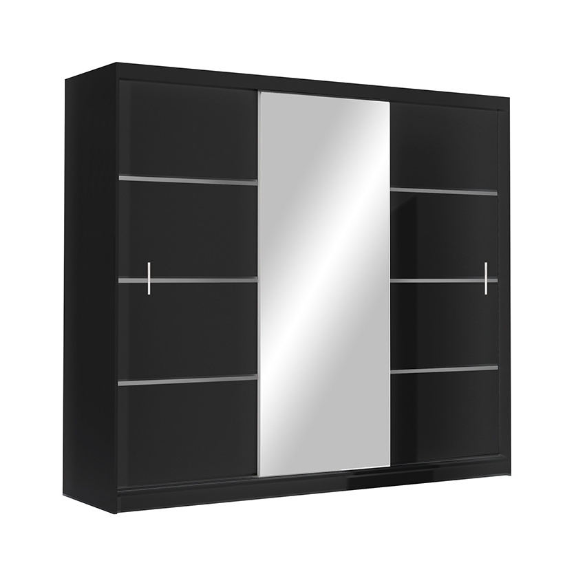 Šatní skříň Vista Barva korpusu: Černá, Rozměry: 250 cm - Černá