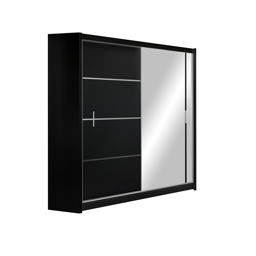 Šatní skříň Vista Barva korpusu: Černá, Rozměry: 180 cm - Černá