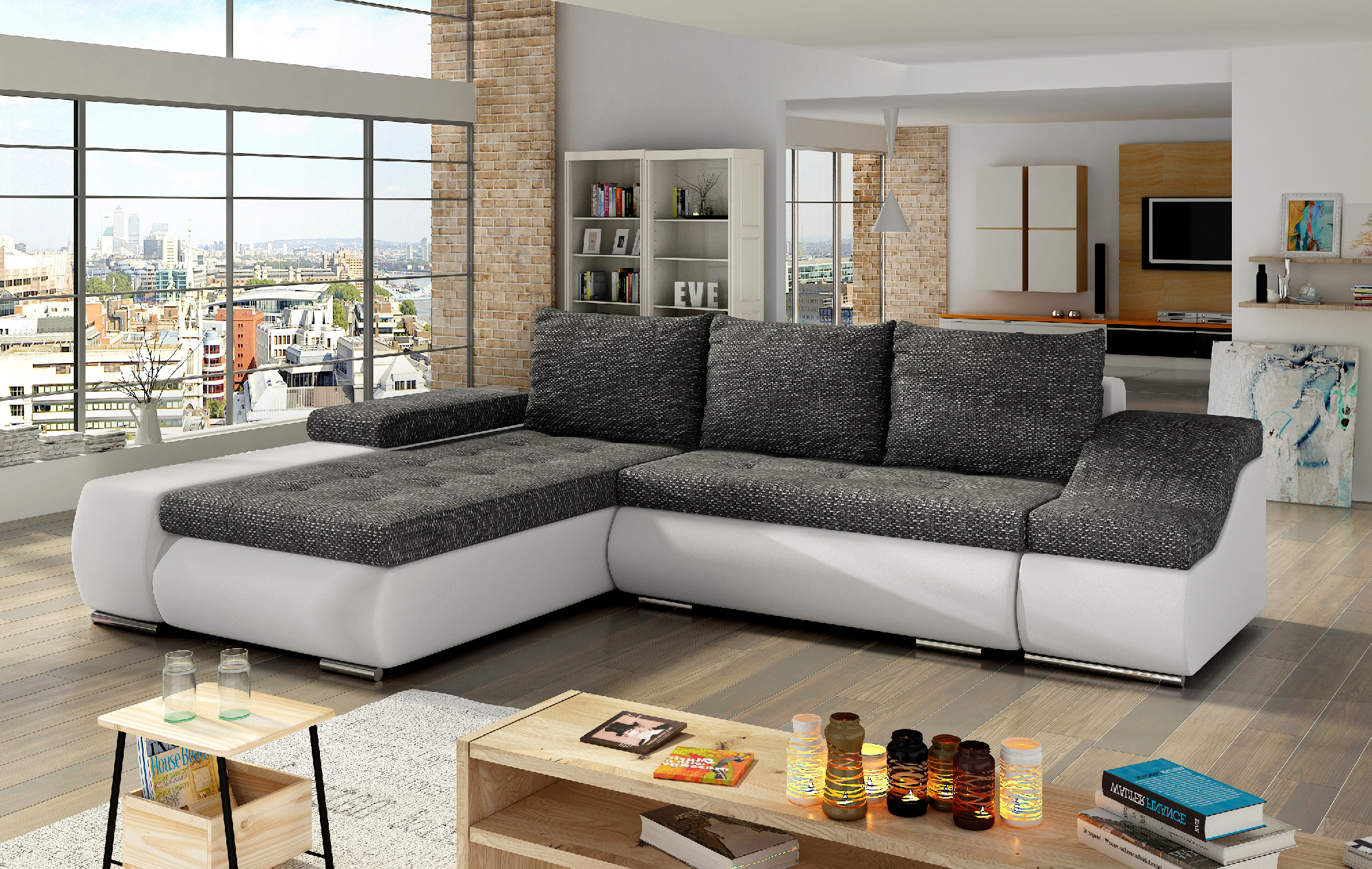 Sedací souprava Ontario Provedení: Levá varianta, látka: Berlin 02/ Soft 17