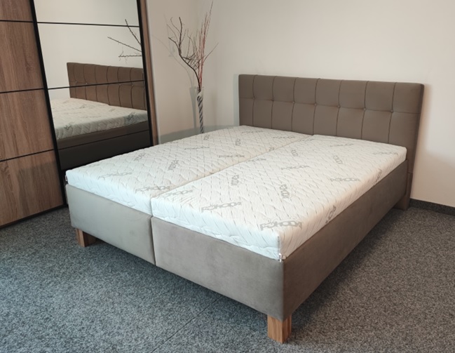 Postel Petra Rozměr: 160 x 200 cm, Matrace: Kombiflex - tvrdost 2, látka: Aragon 03