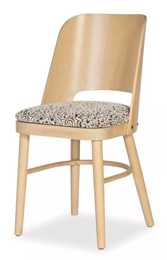 Židle Debra - čalouněný sedák Barva korpusu: Tmavě hnědá, látka: Friga 711 - Tmavě hnědá,Friga 711