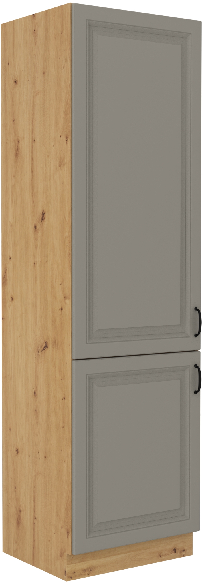 Vysoká potravinová skříňka Stilo 60 DK-210 2F Barva korpusu: Dub artisan, Barva dvířek: Clay Grey - 