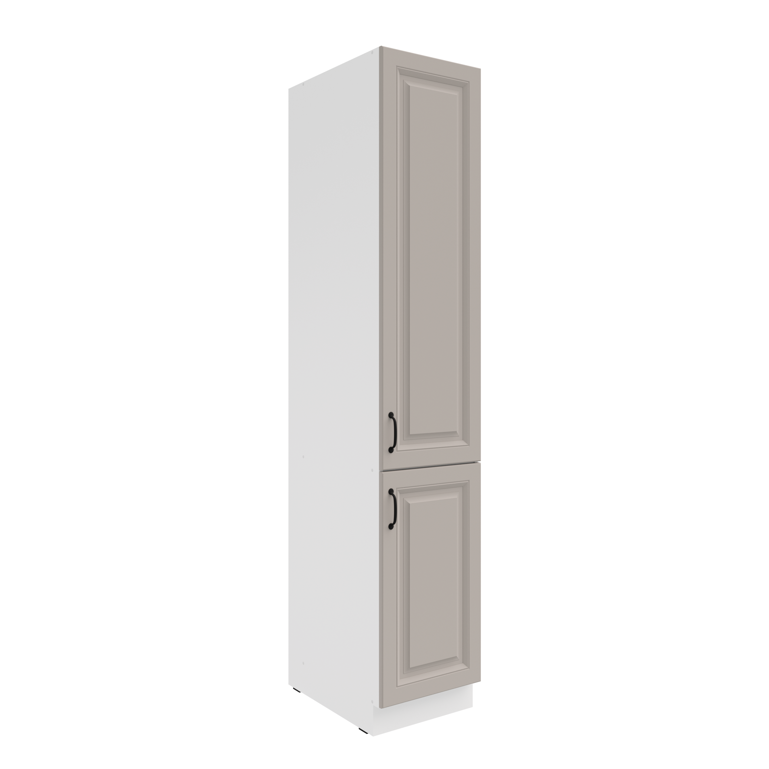 Vysoká potravinová skříňka Stilo 40 DK-210 2F Barva korpusu: Bílá, Barva dvířek: Clay Grey