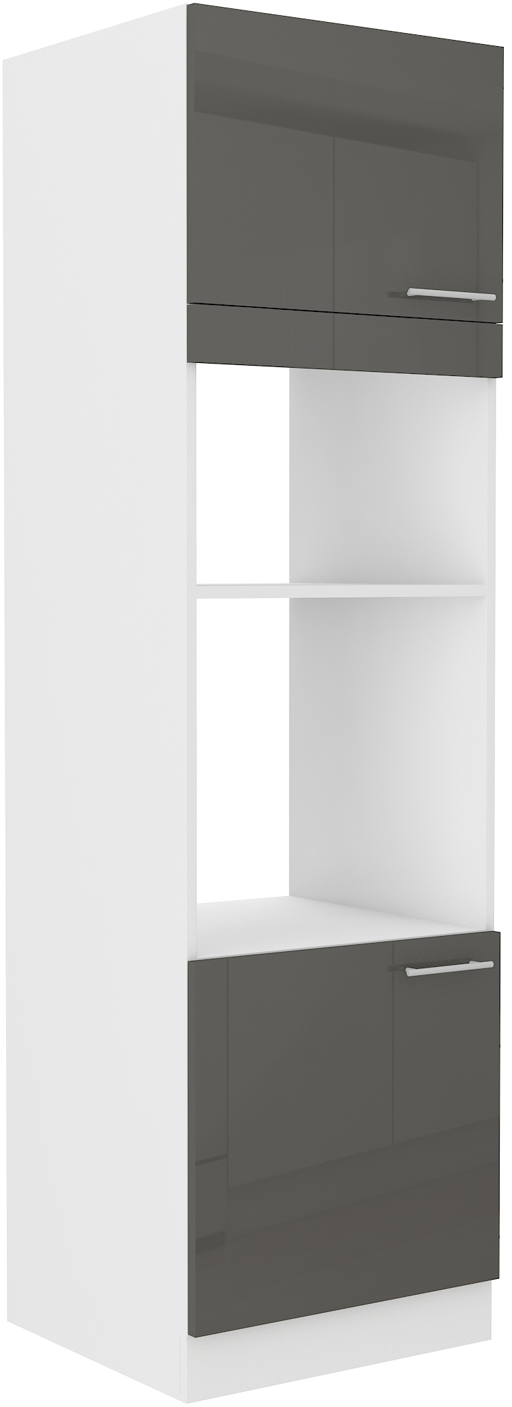 Vysoká skříňka pro vestavnou a mikrovlnou troubu Lara 60 DPM-210 2F Barva korpusu: Bílá, Barva dvíře