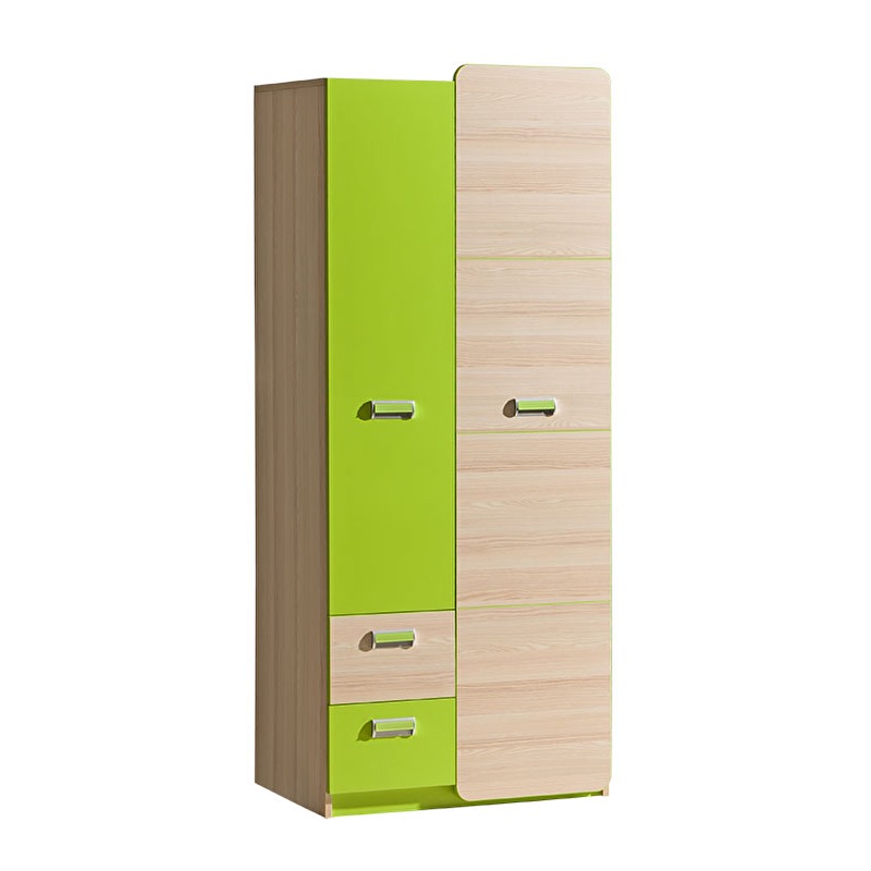 Velká skříň Lorento L1 Barva korpusu: Zelená / Jesion coimbra - Zelená,Jesion coimbra