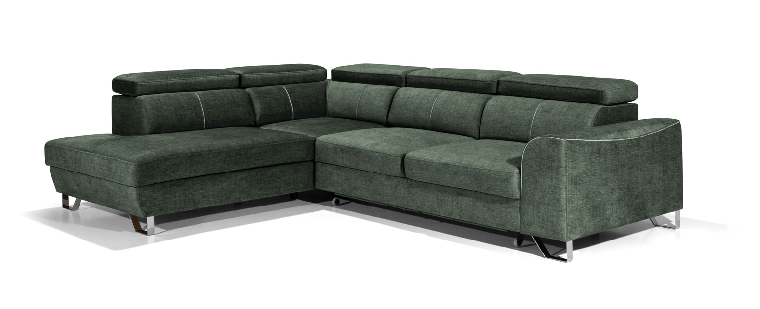 Sedací souprava Asti 2 Provedení: Pravá varianta, Nožičky: Černé, látka: Monolith 37