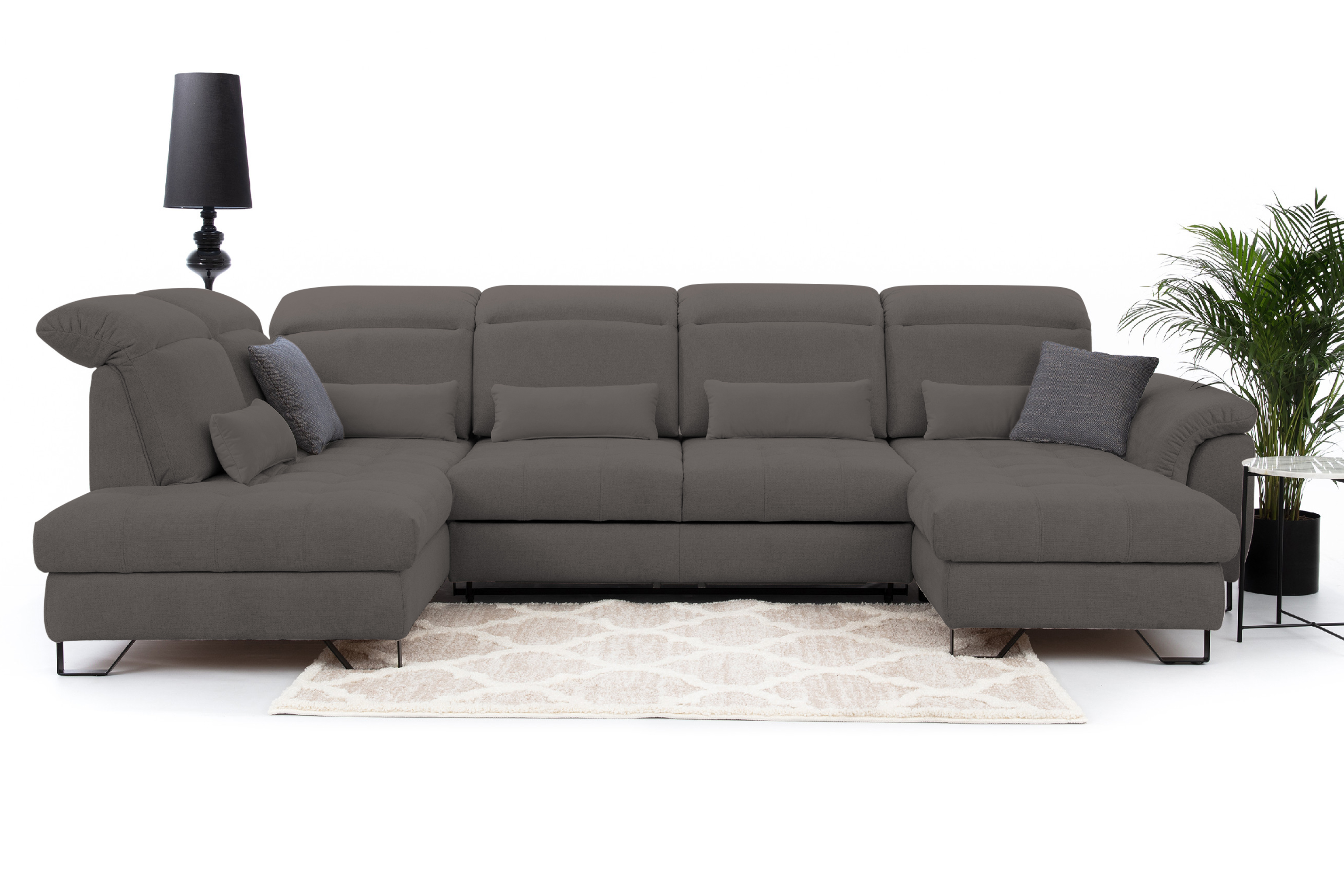 Sedací souprava Giovani do U - látka Urban Provedení: Pravá U, Nožičky: Nožičky kovové - chrom, látka: Urban 3