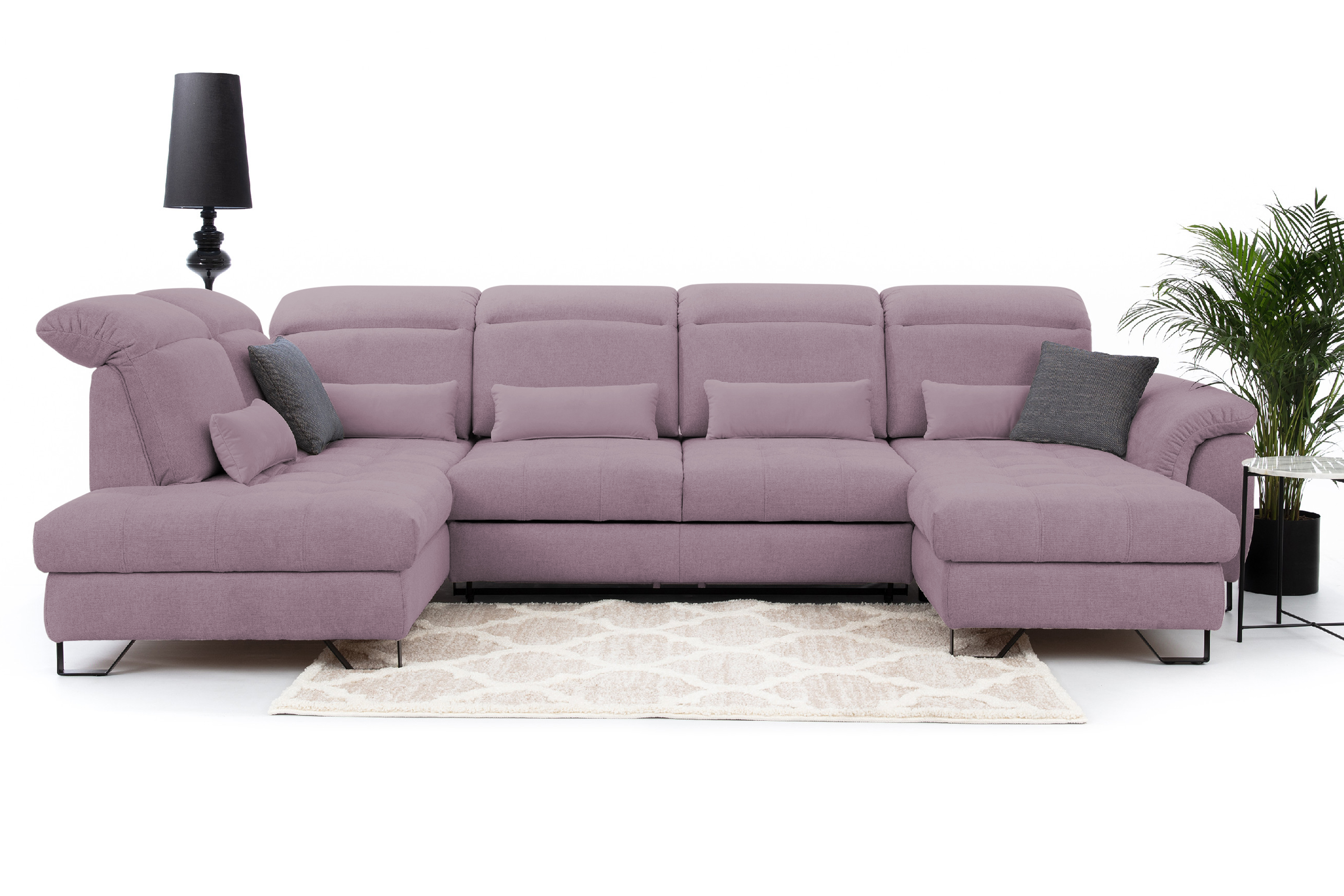 Sedací souprava Giovani do U - látka Urban Provedení: Pravá U, Nožičky: Nožičky kovové - černé, látka: Urban 7