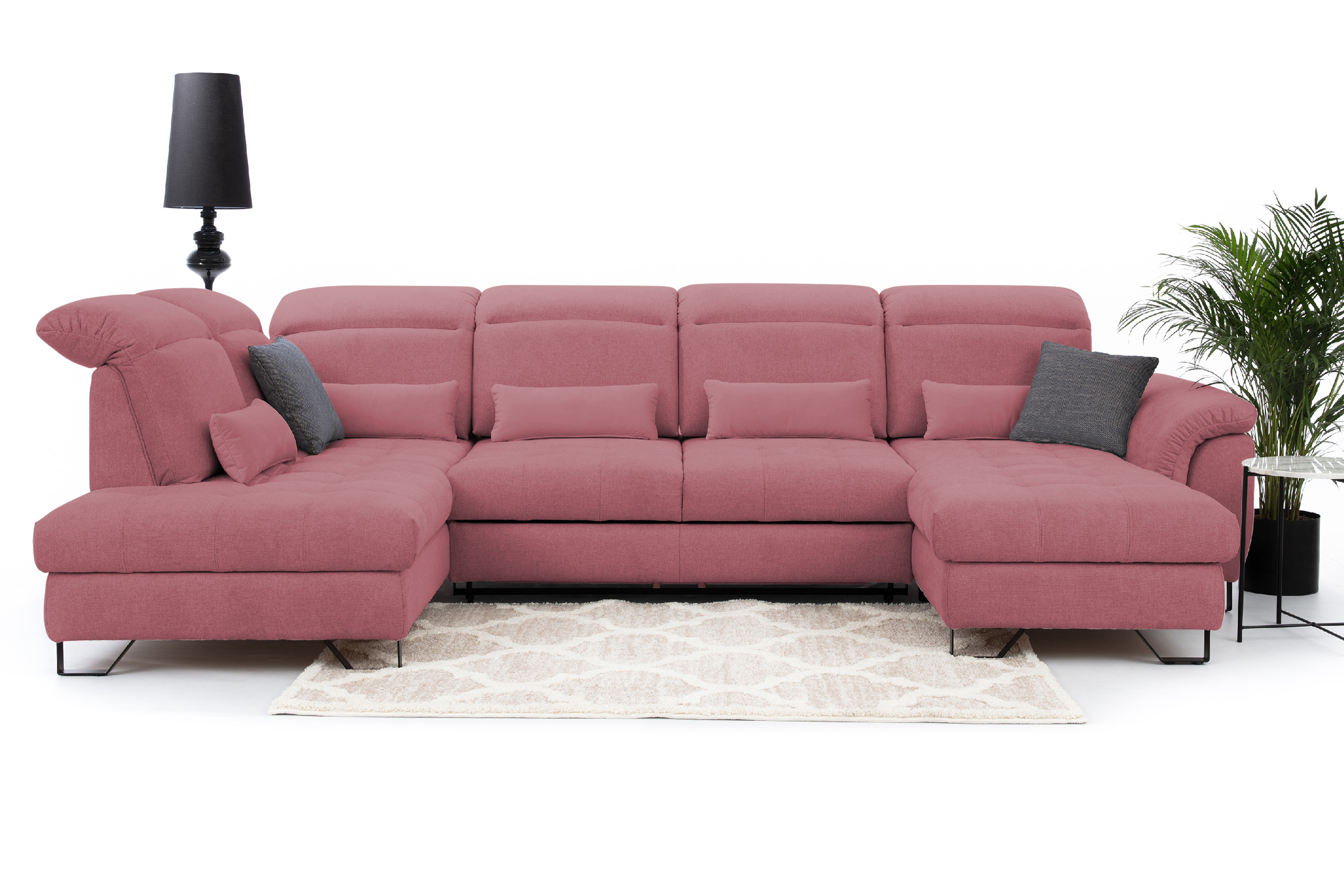 Sedací souprava Giovani do U - látka Urban Provedení: Pravá U, Nožičky: Nožičky kovové - černé, látka: Urban 8