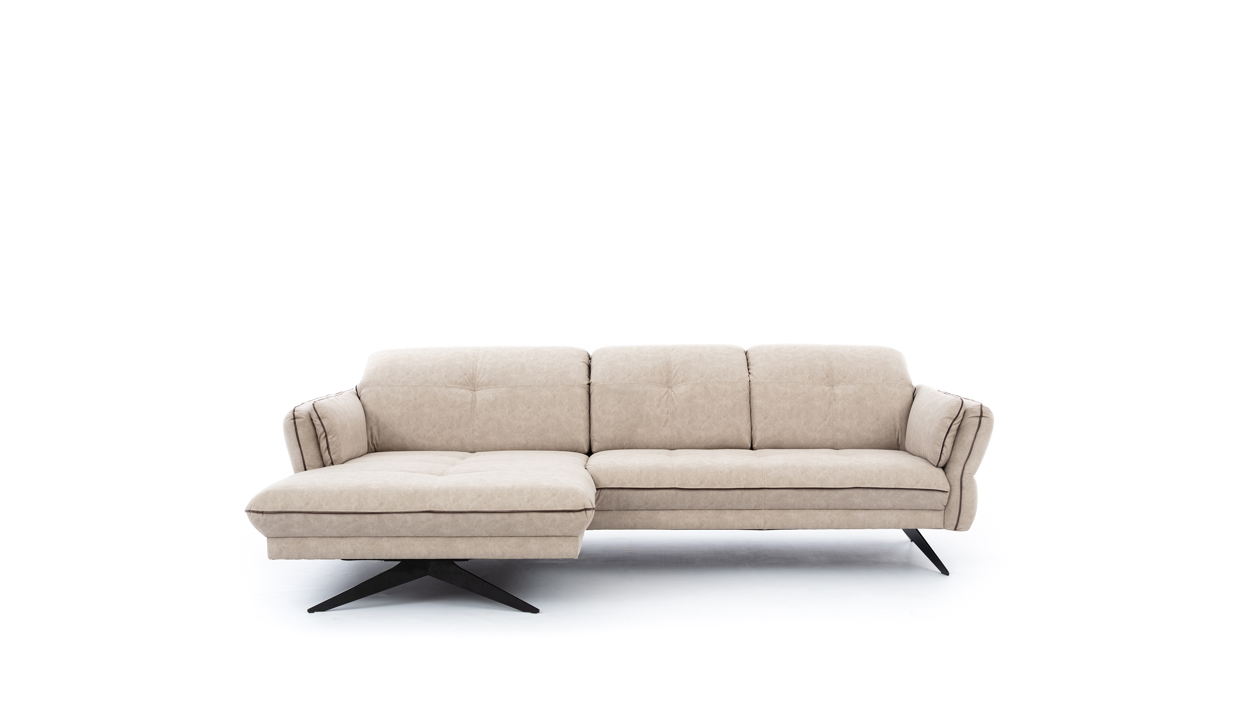 Sedací souprava Marbella 1 Provedení: Pravá varianta, Nožičky: Nožičky černé - typ A, látka: Aragon 20