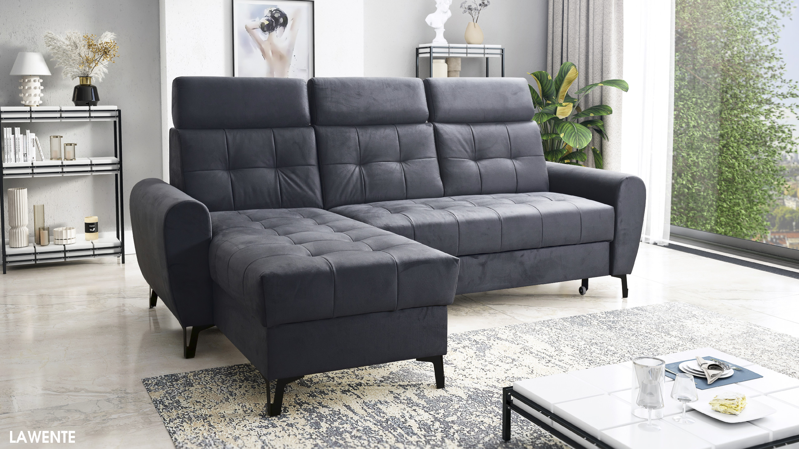 Sedací souprava Lawente Provedení: Pravá varianta, látka: Country 02