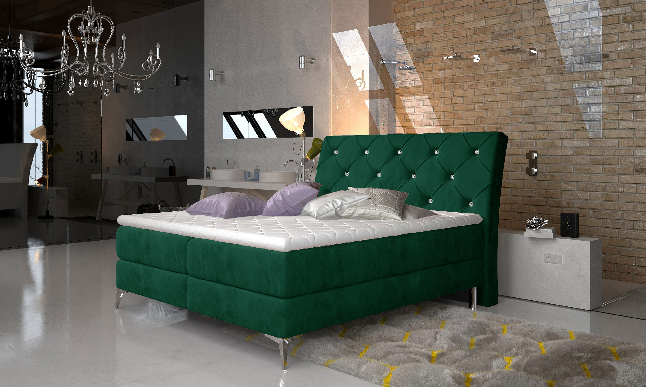 Boxspring Adel Barva korpusu: Kronos 19, Rozměr: 160 x 200 cm