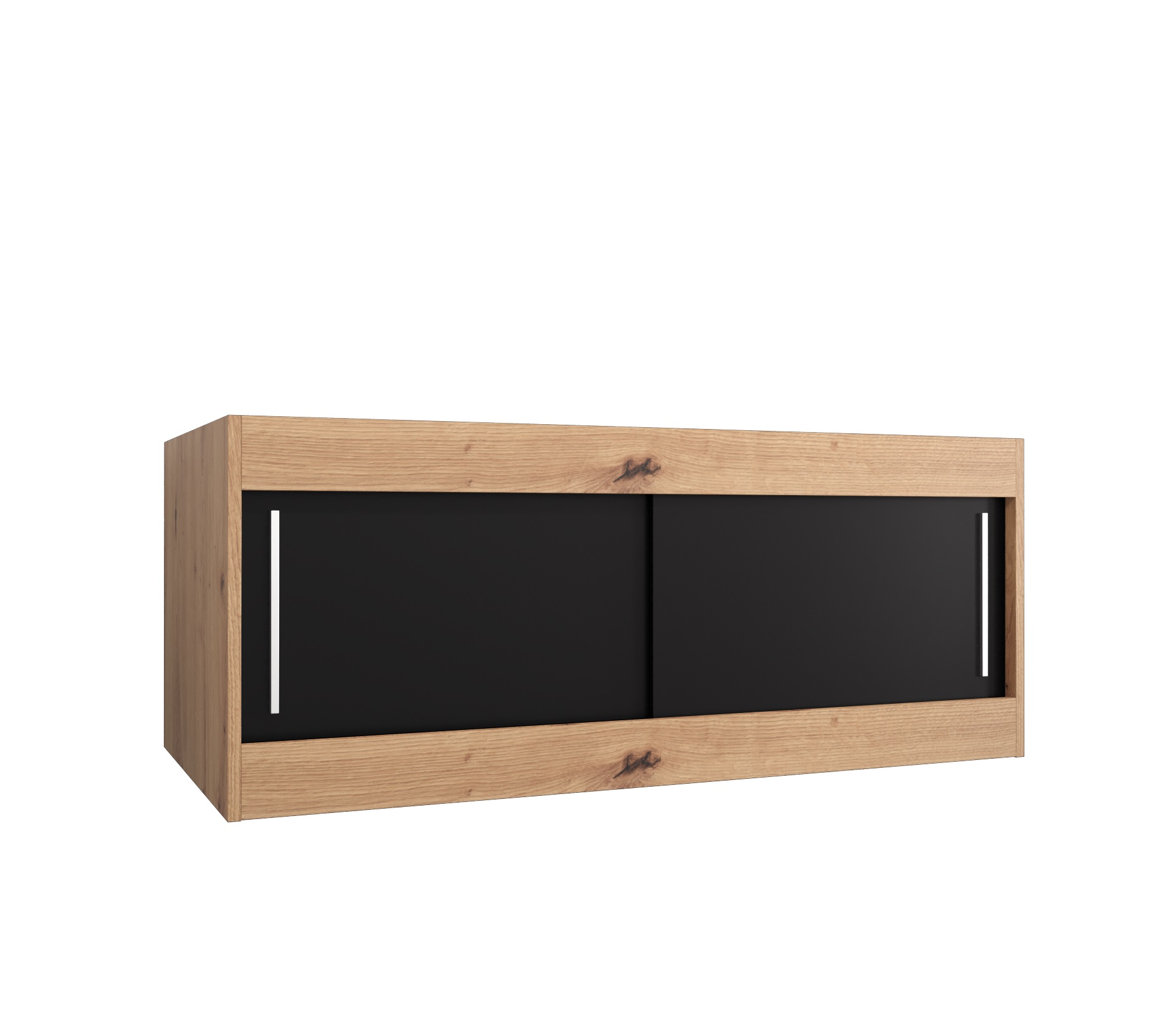 Nástavec na skříň Abi Barva korpusu: Dub artisan, Rozměry: 120 cm, Dveře: Černá
