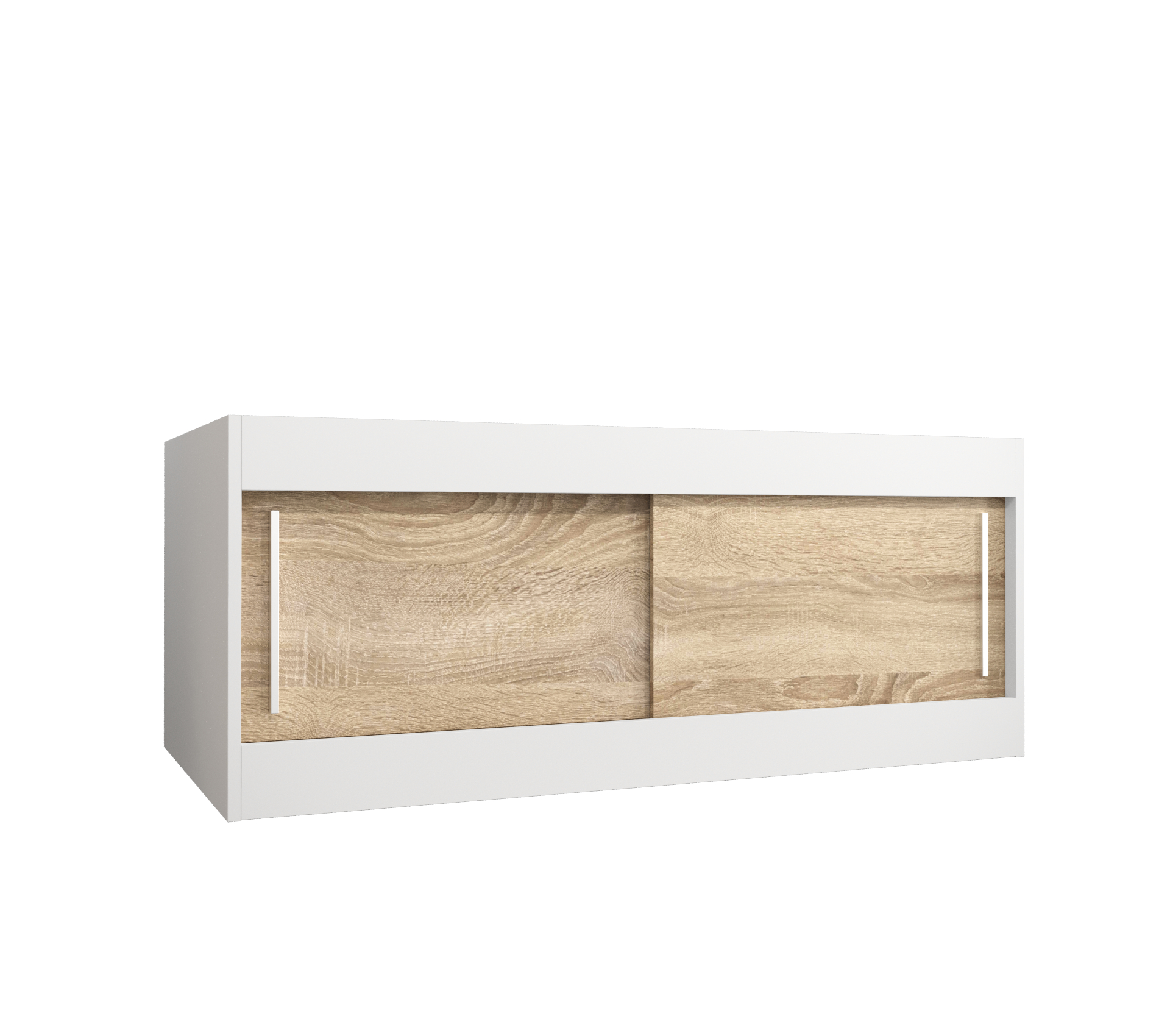 Nástavec na skříň Abi Barva korpusu: Bílá, Rozměry: 120 cm, Dveře: Dub sonoma