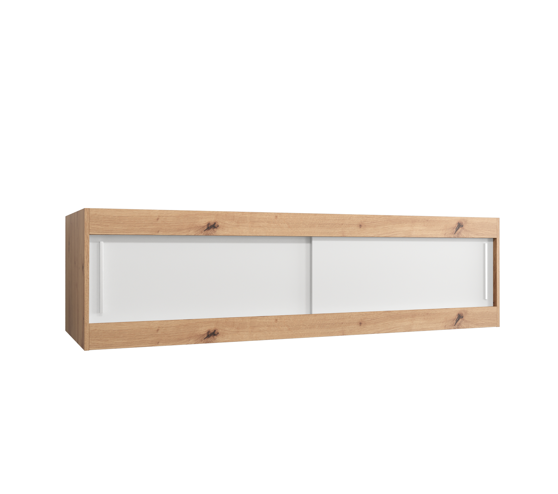 Nástavec na skříň Abi Barva korpusu: Dub artisan, Rozměry: 180 cm, Dveře: Bílá