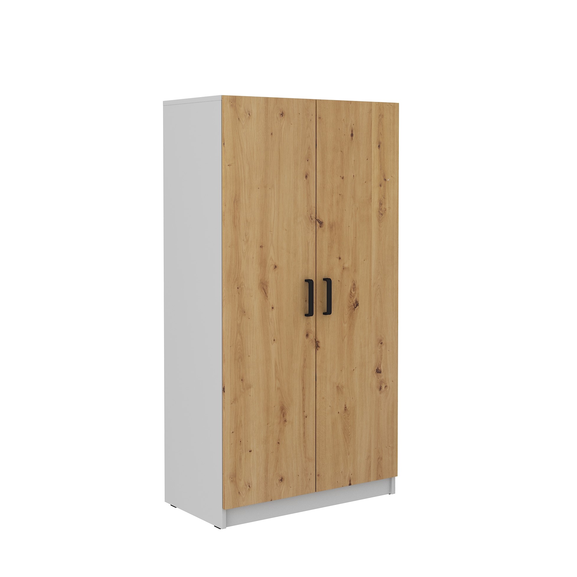 Vyšší skříň Malta 108 2F Barva korpusu: Šedá + Dub artisan