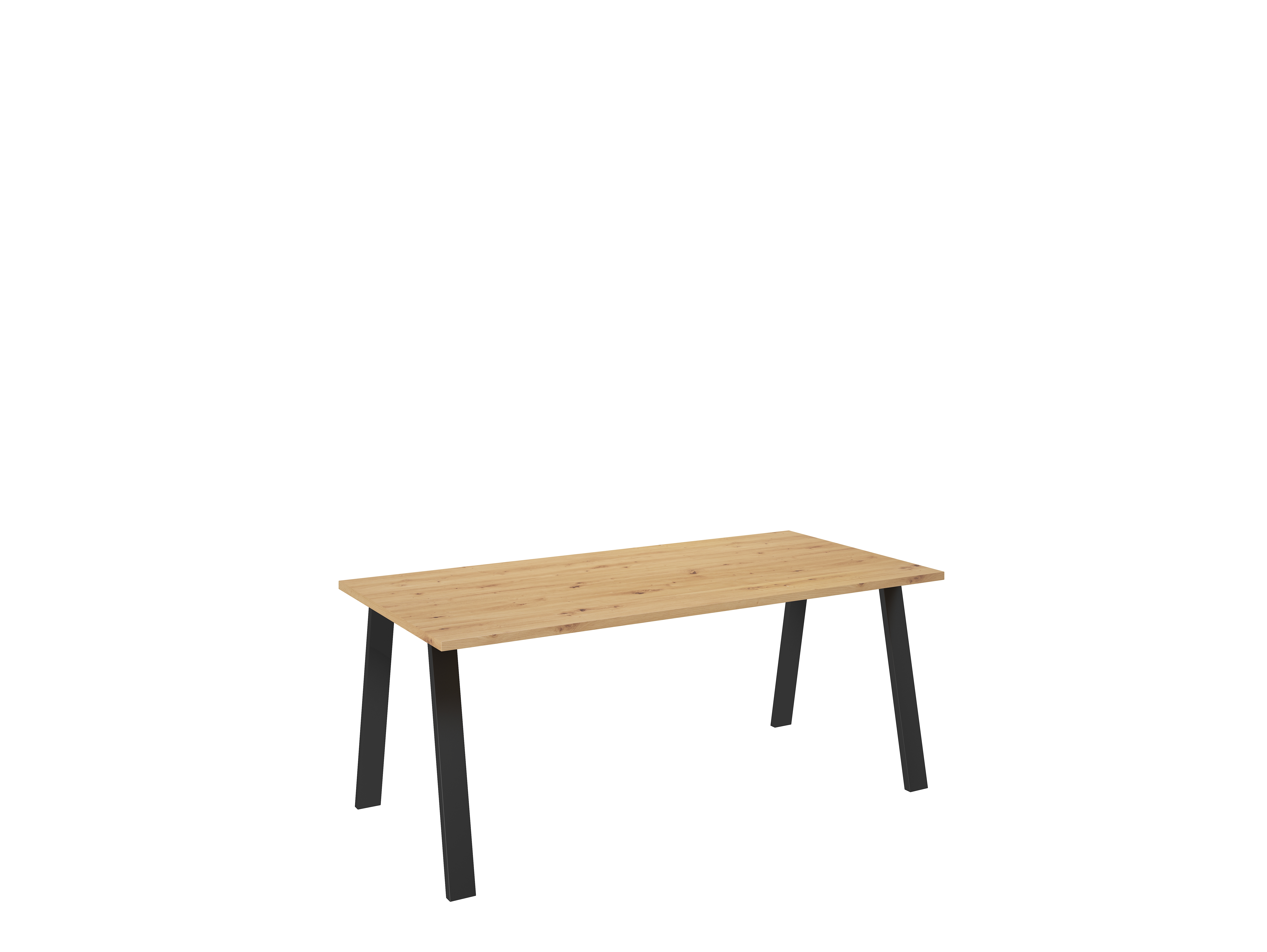 Jídelní stůl Kleo Barva korpusu: Dub - Artisan, Rozměr: 185 x 67 cm - Dub - Artisan,bílá,černá,dub a