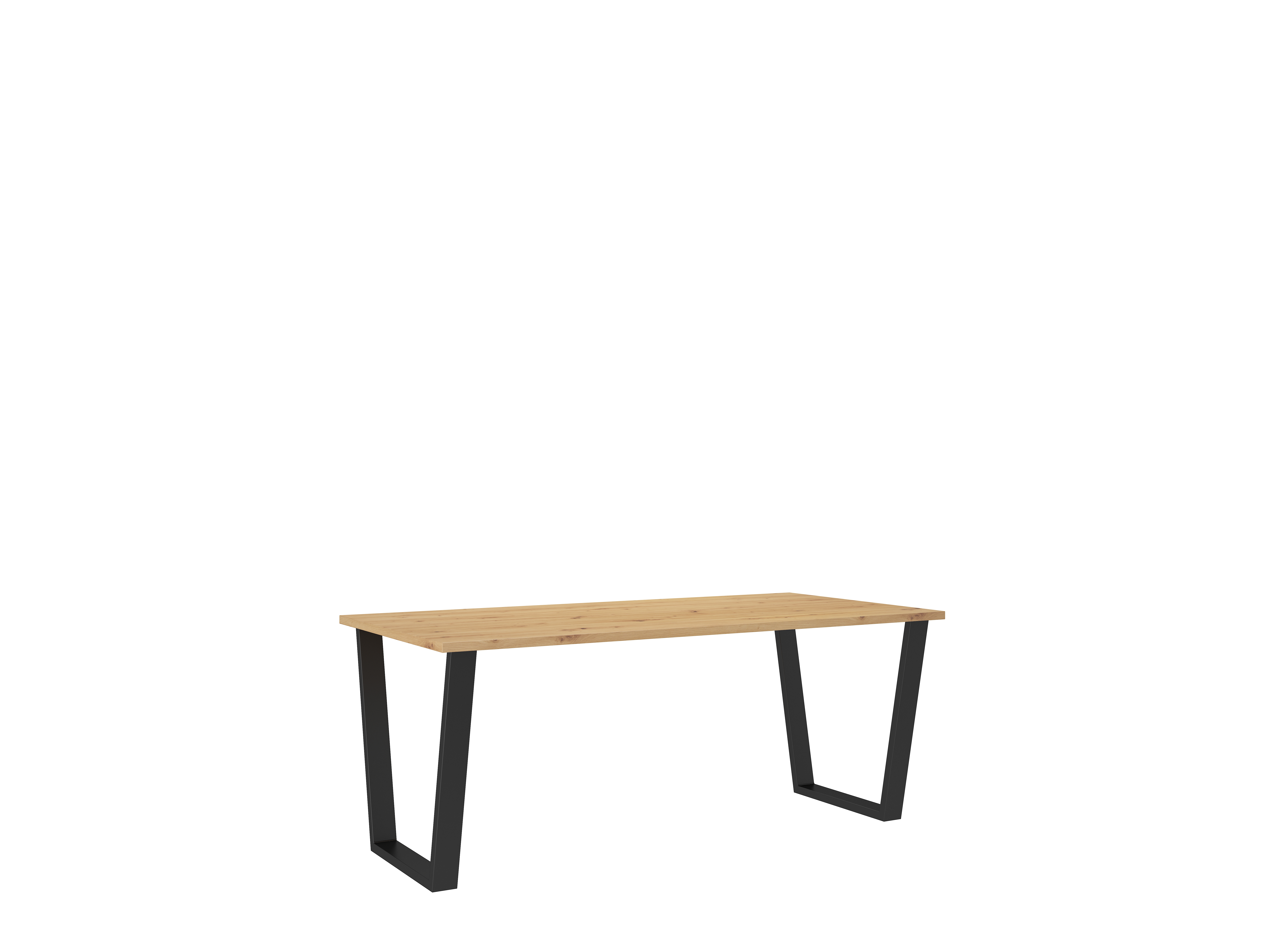 Jídelní stůl Cezar Barva korpusu: Dub - Artisan, Rozměr: 185 x 67 cm - Dub - Artisan,bílá,černá,dub 