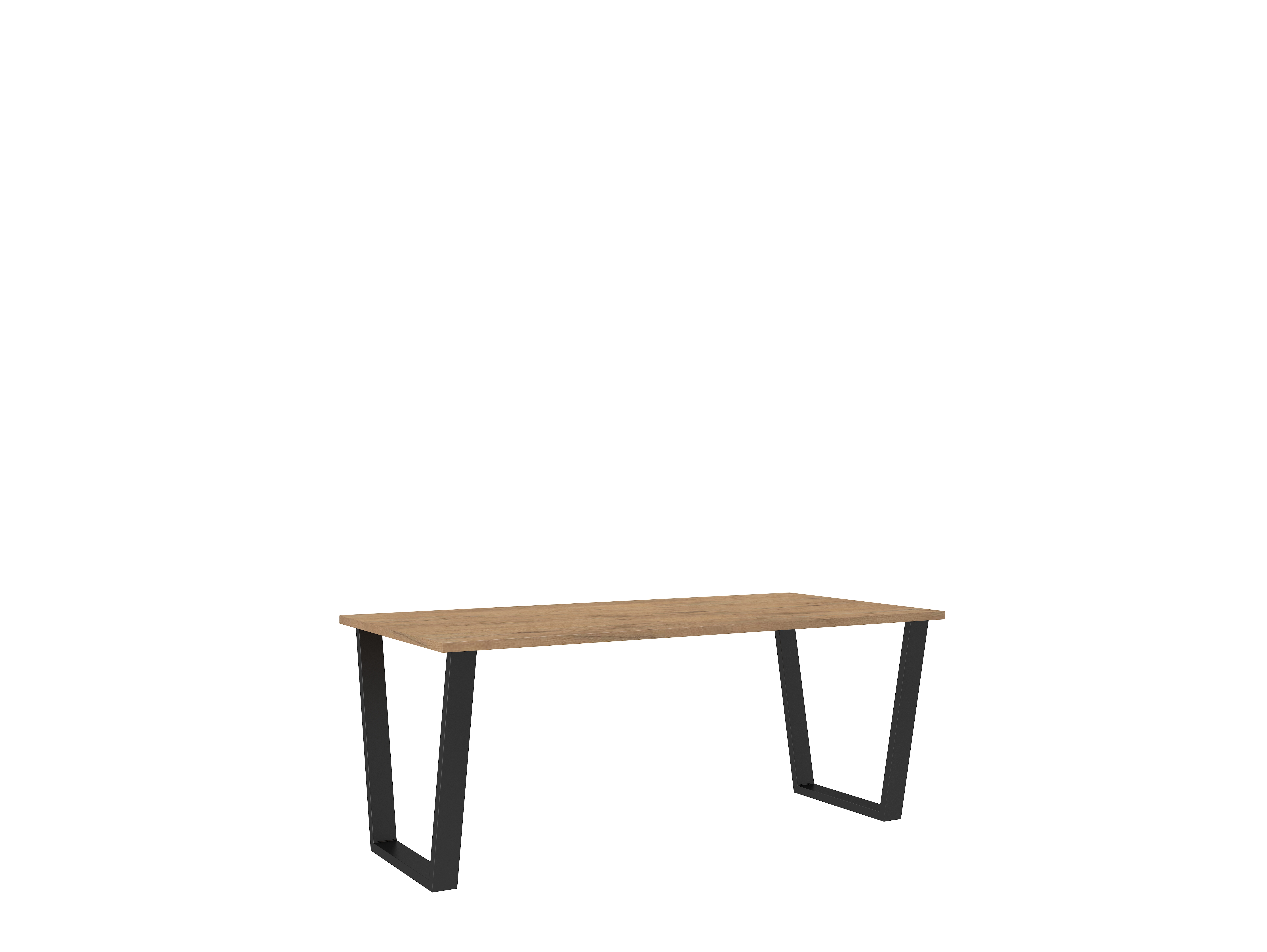Jídelní stůl Cezar Barva korpusu: Dub - lancelot, Rozměr: 185 x 90 cm - Dub - lancelot,bílá,černá,du
