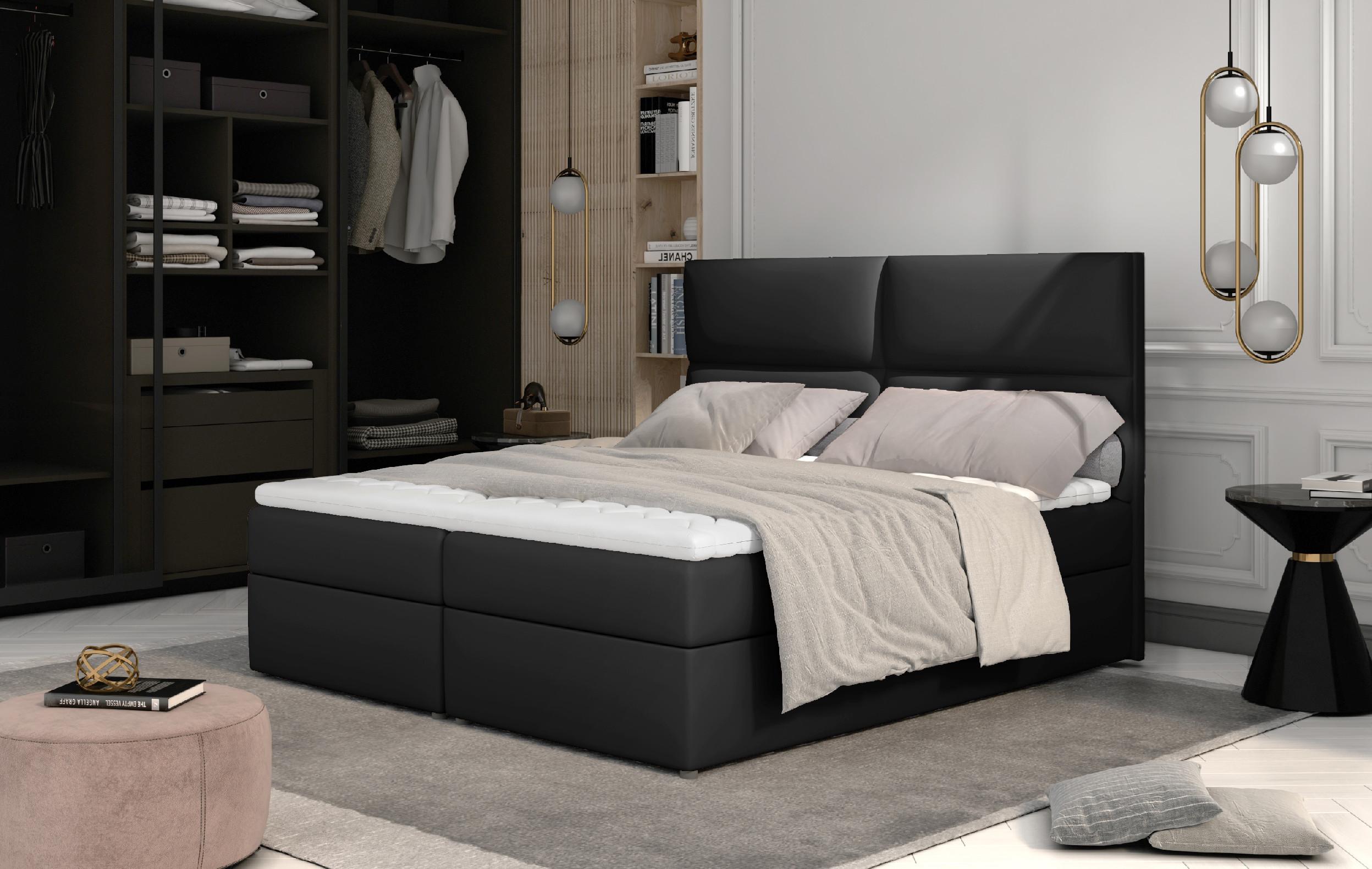 Boxspring Amber Rozměr: 140 x 200 cm, látka: Soft 11
