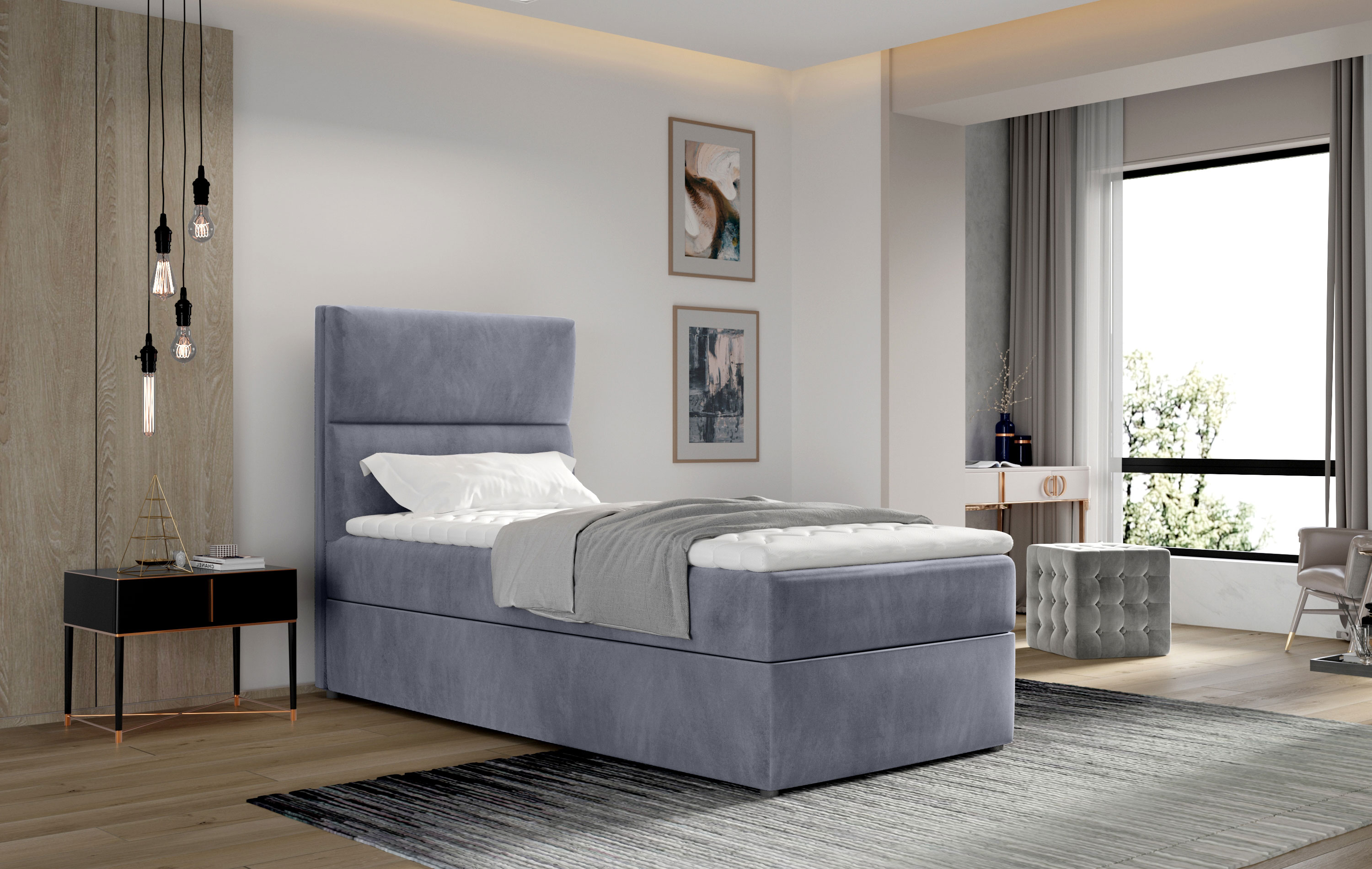 Boxspring Arco 90 Rozměr: 90 x 210 cm, látka: Monolith 85