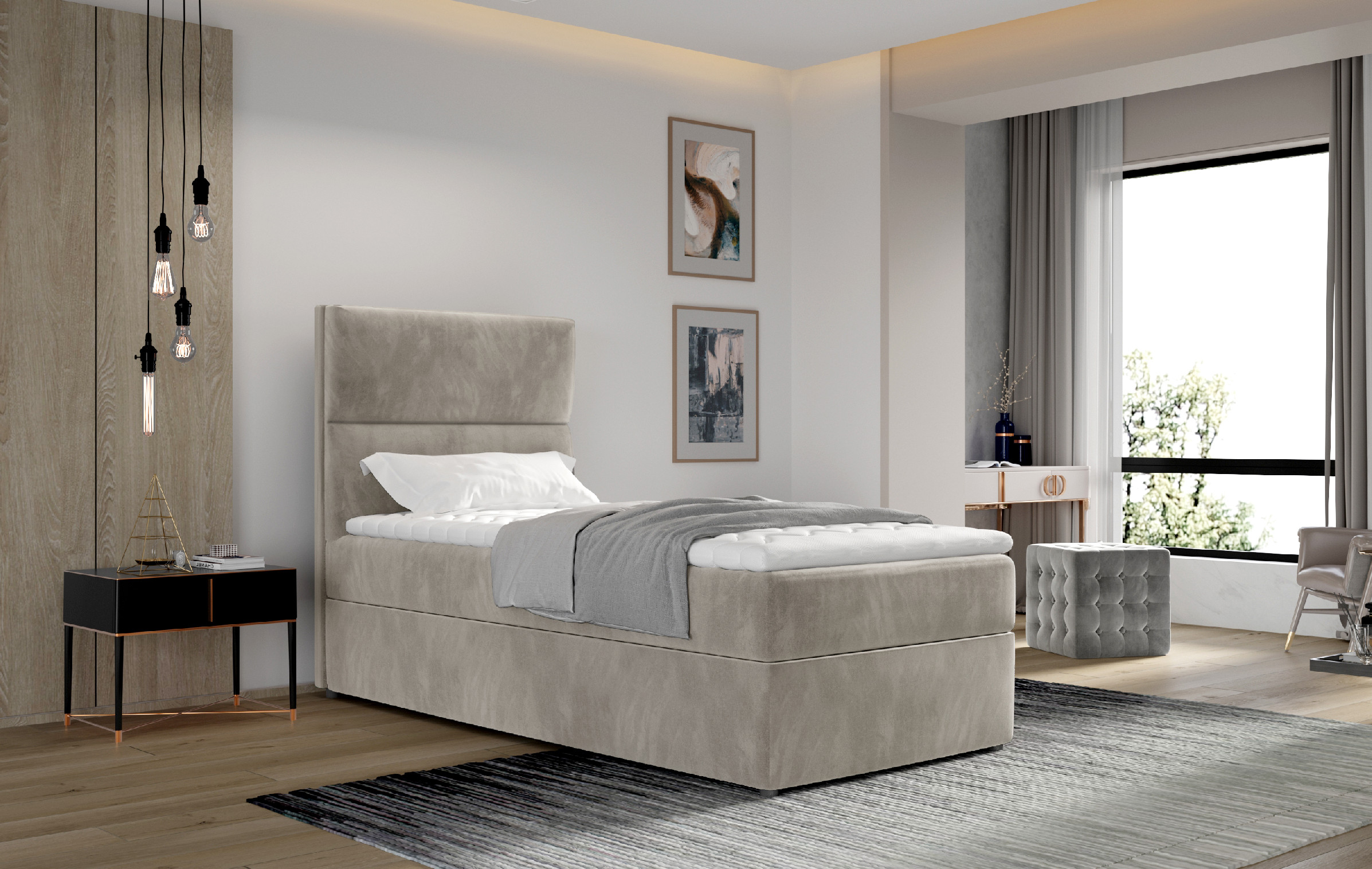 Boxspring Arco 90 Rozměr: 90 x 210 cm, látka: Paros 2