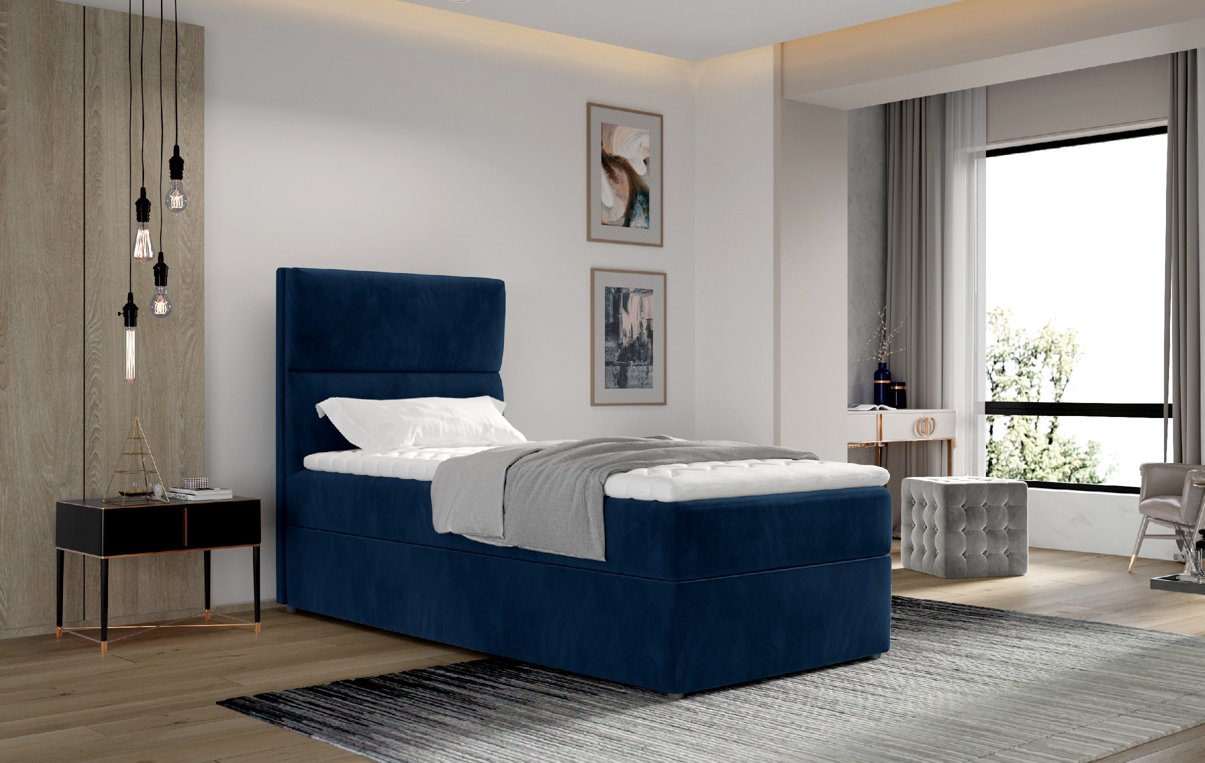 Boxspring Arco 90 Rozměr: 90 x 210 cm, látka: Kronos 9