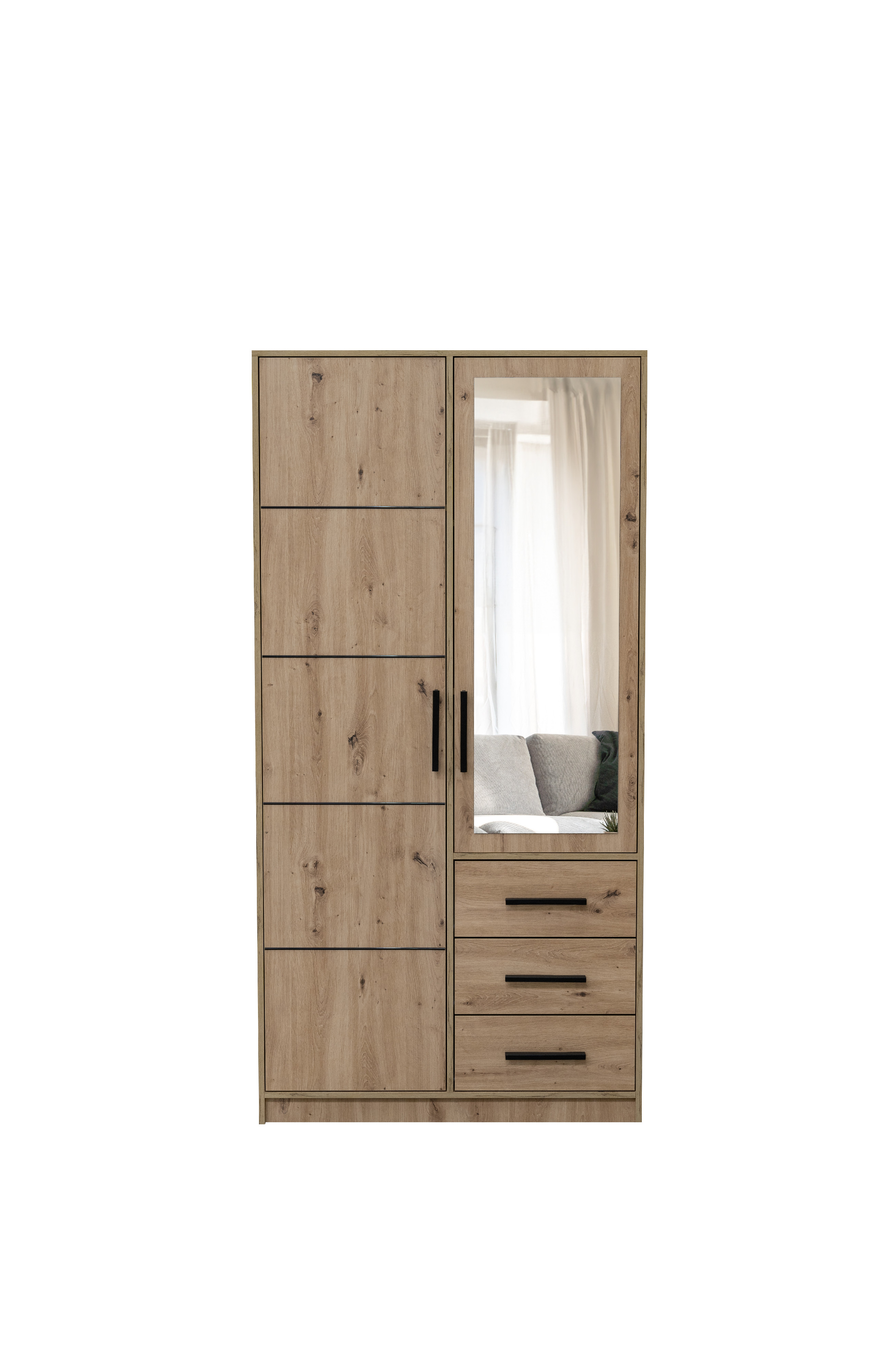 Šatní skříň Kos D2 100 cm – dub artisan