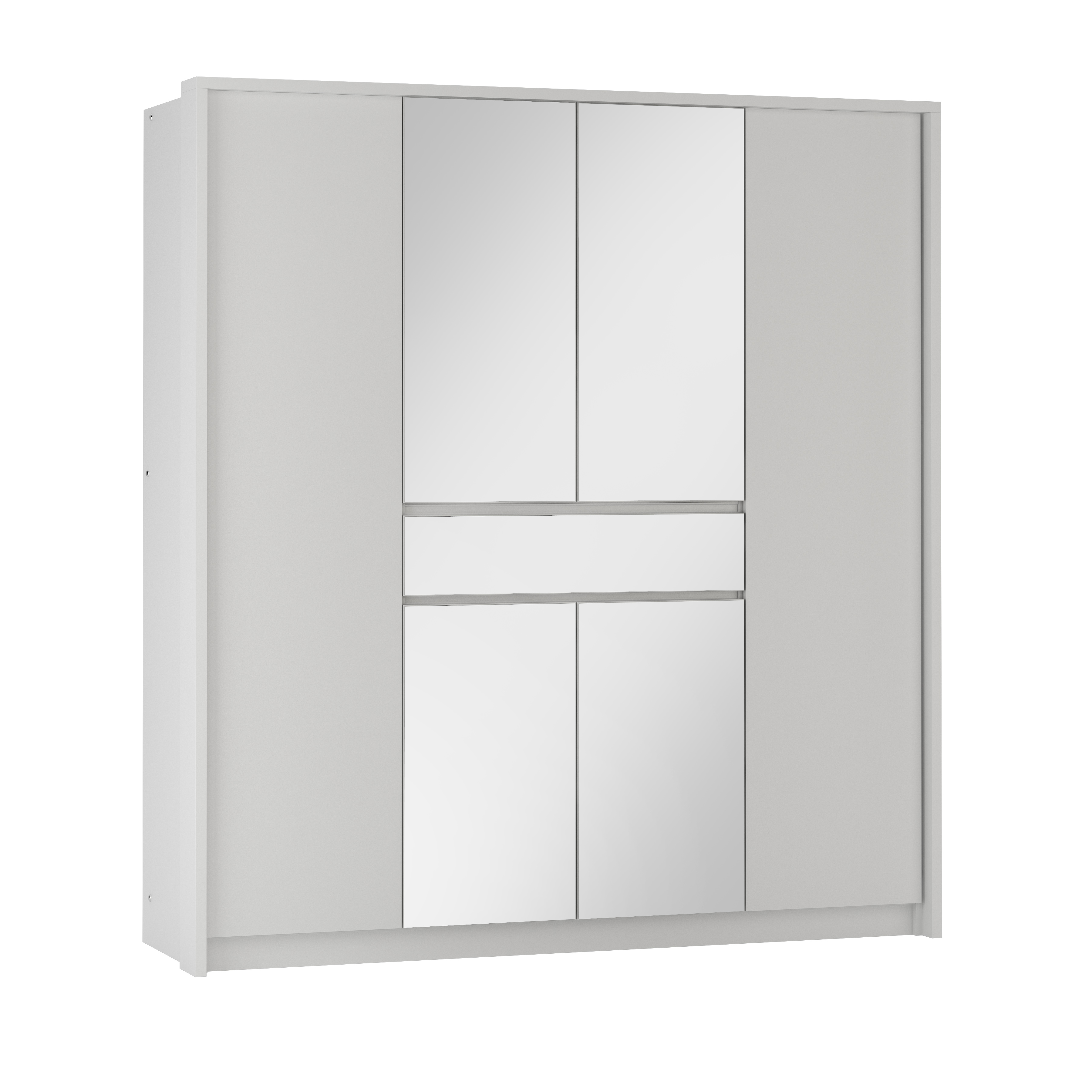 Šatní skříň Split Barva korpusu: Bílá, Rozměry: 200 cm