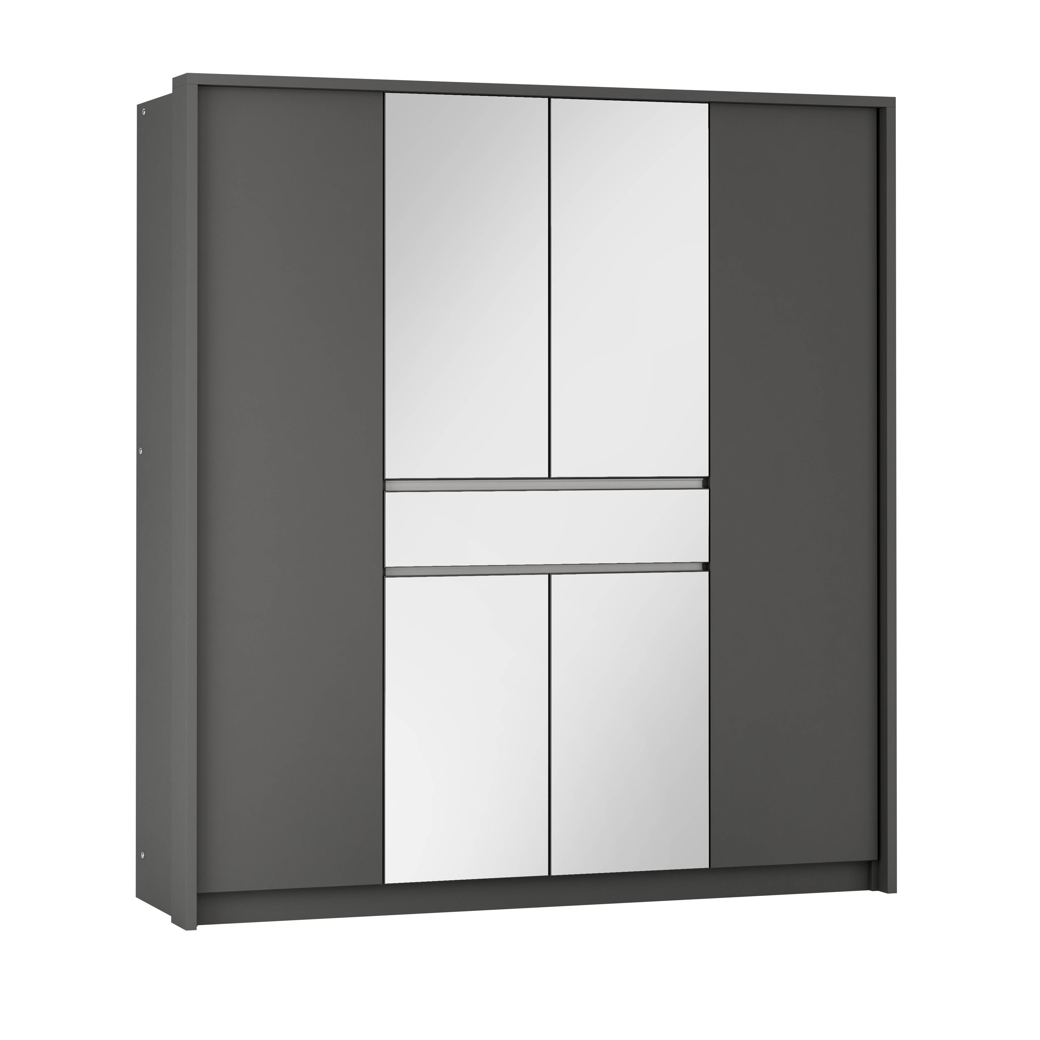 Šatní skříň Split Barva korpusu: Grafitová, Rozměry: 200 cm