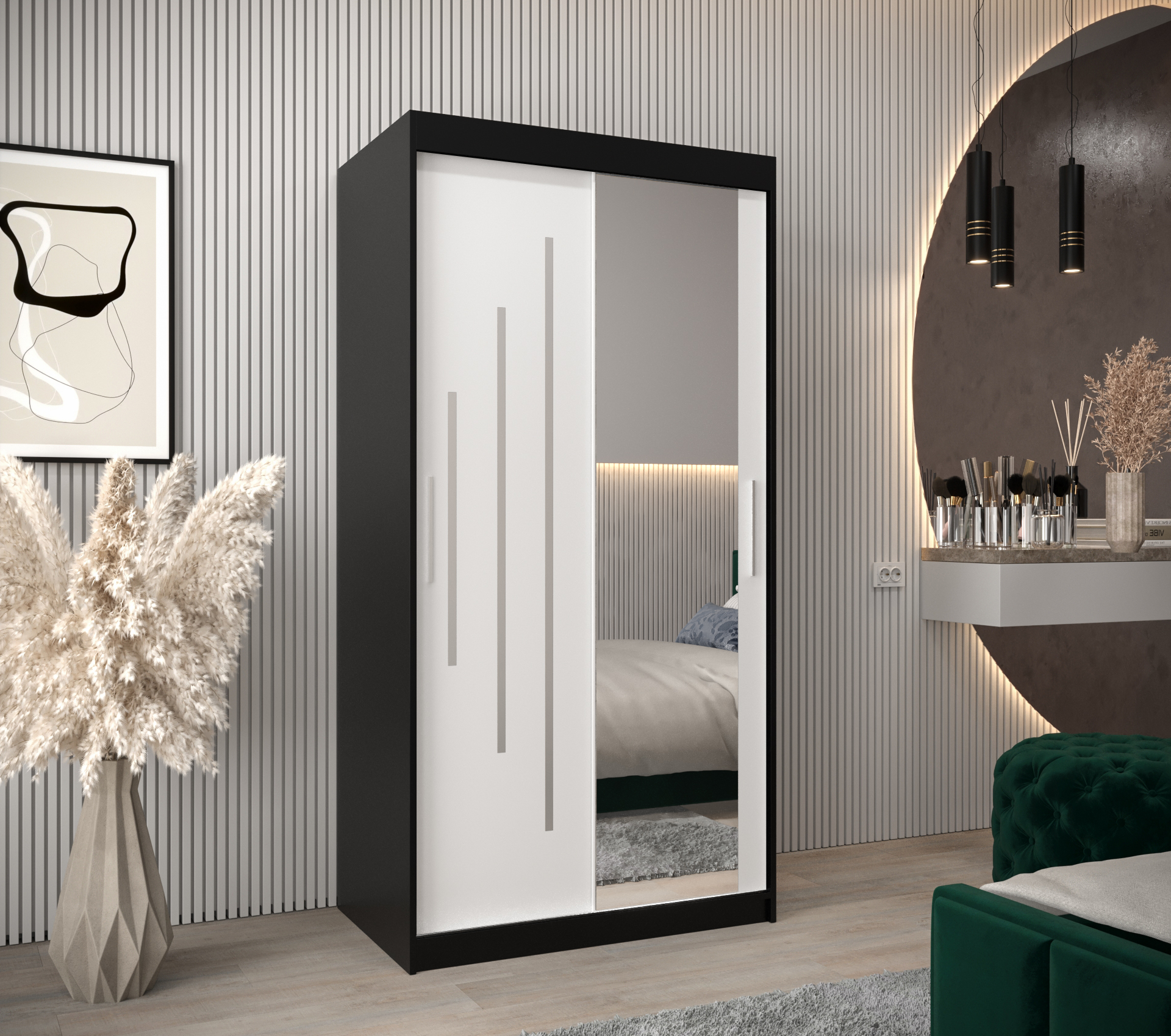 Abiks Šatní skříň Abi Y2 Barva korpusu: Wenge, Rozměry: 100 cm, Dveře: Wenge