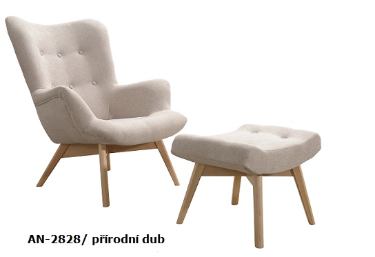 Křeslo Pik 2828 a podnožka Provedení: Křeslo + podnožka, Nožičky: Dub sonoma, látka: AN 2828