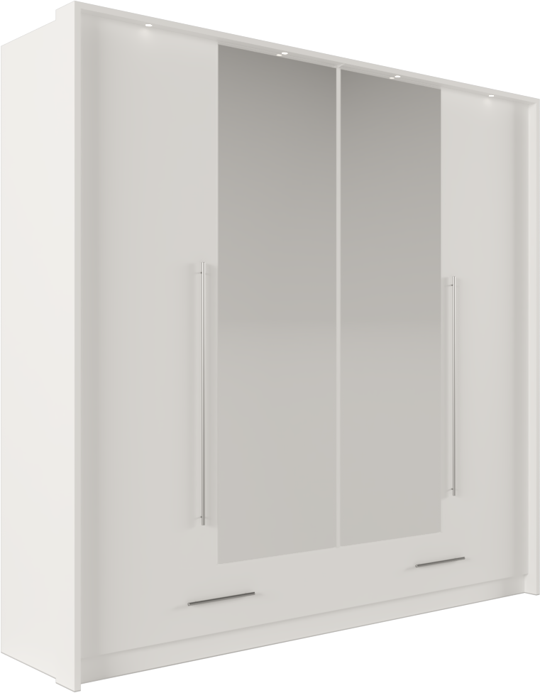 Šatní skříň Toledo Barva korpusu: Bílá, Rozměry: 210 cm - Bílá