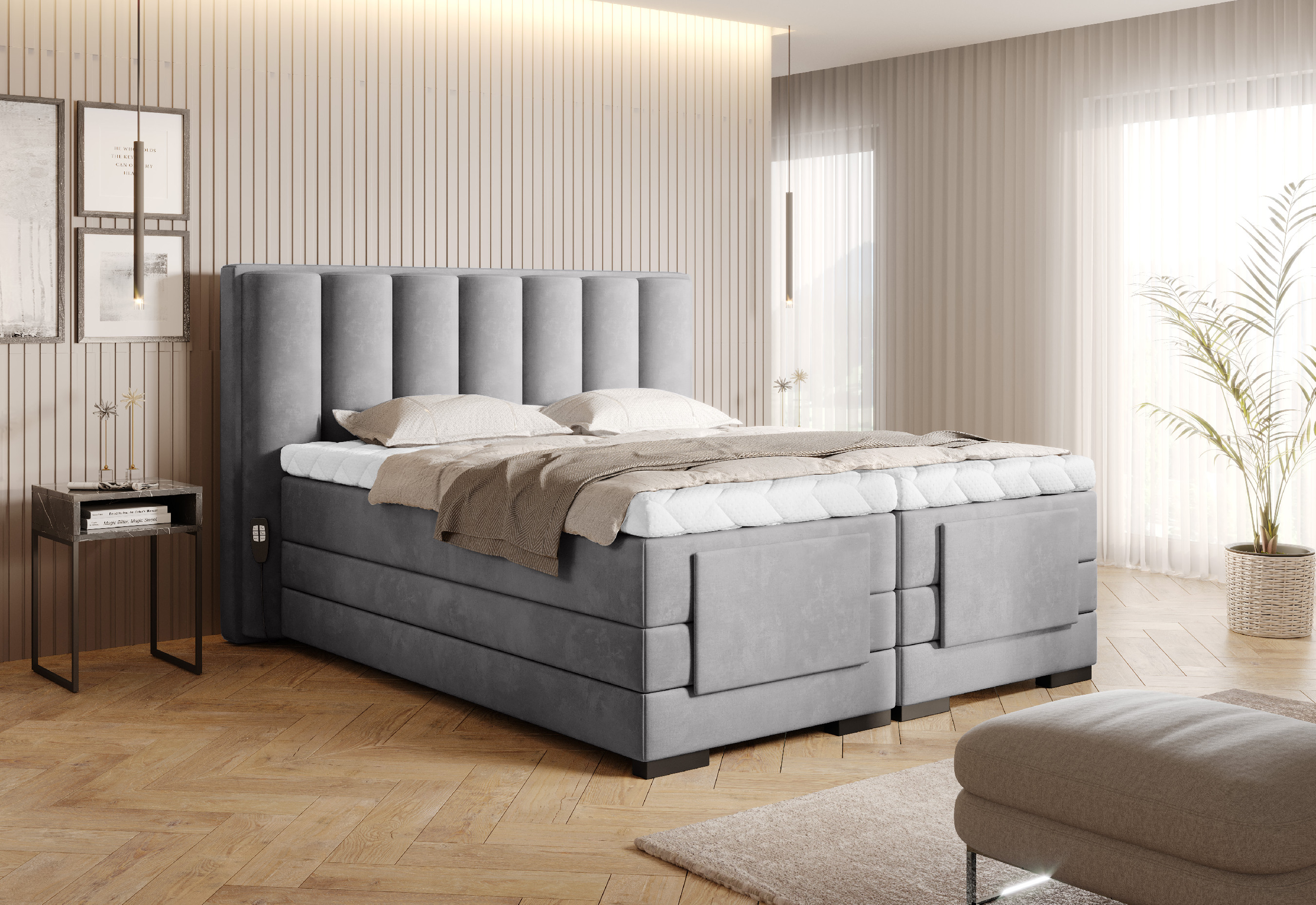 Boxspring Veros Rozměr: 140 x 200 cm, látka: Nube 3